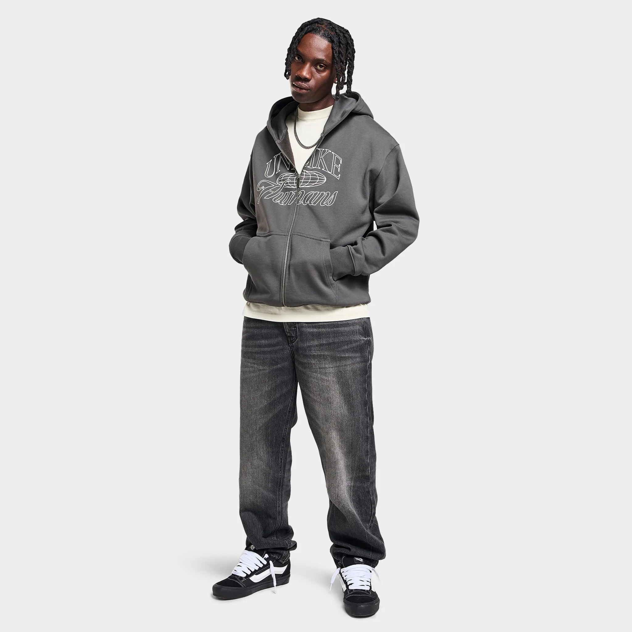 Unlike Humans Inter Full Zip Hoodie / Volcanic Ash - Image 6