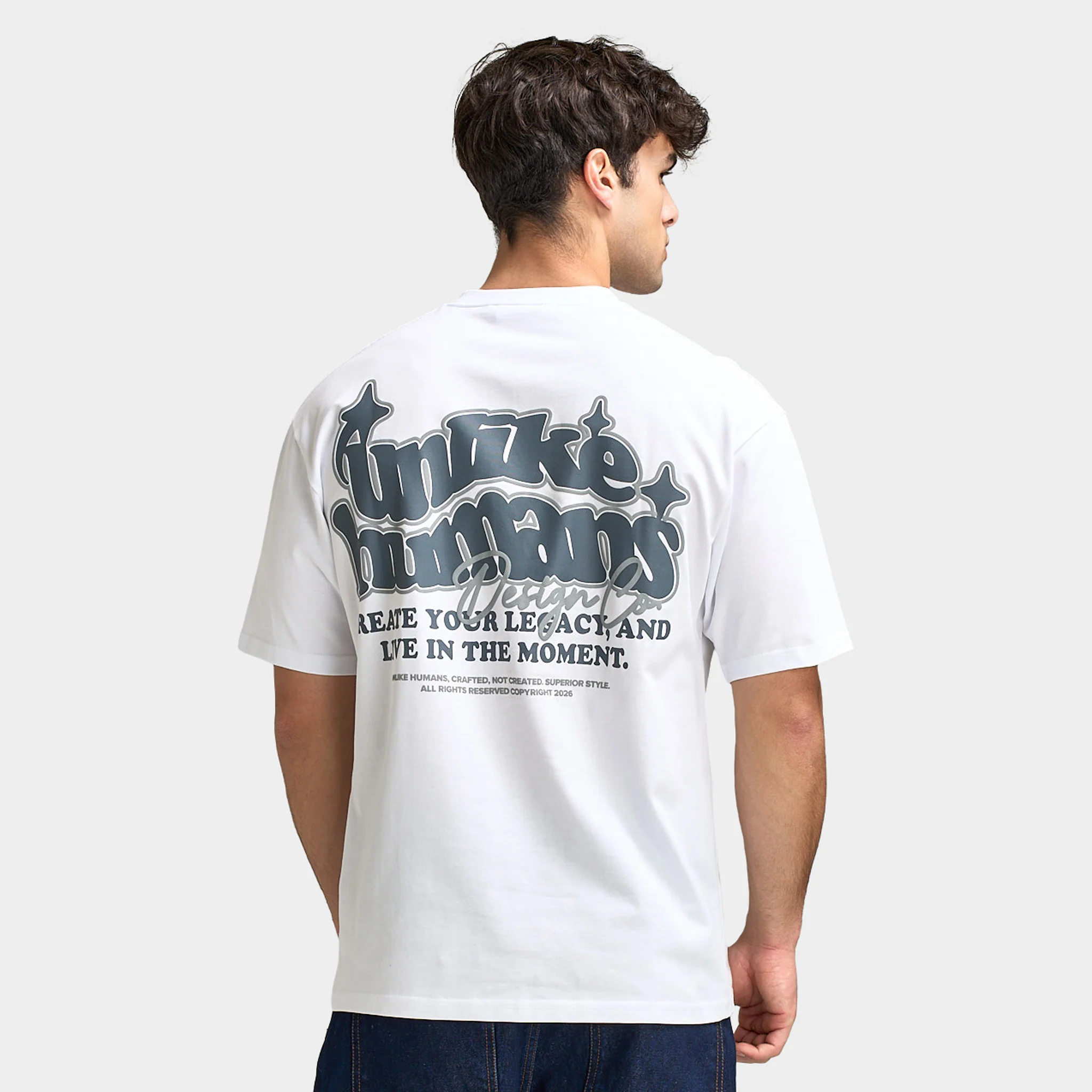 Unlike Humans Legacy T-Shirt / Optic White - Image 2