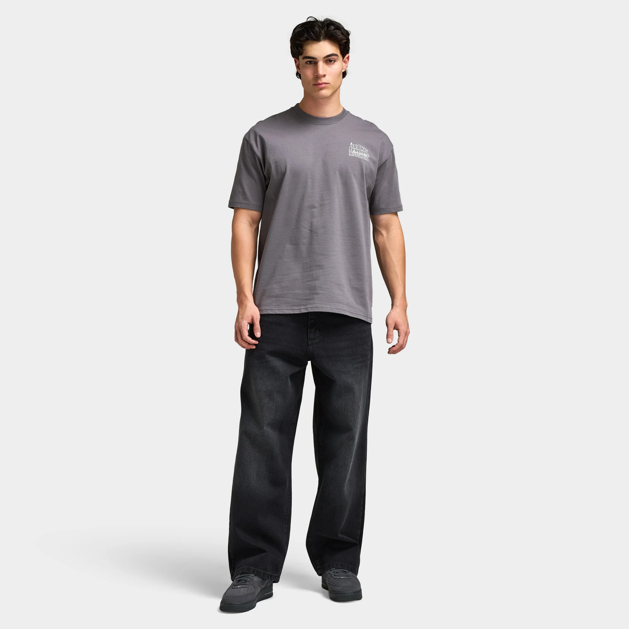 Unlike Humans Men's Graphic Tee / Grey - Image 6