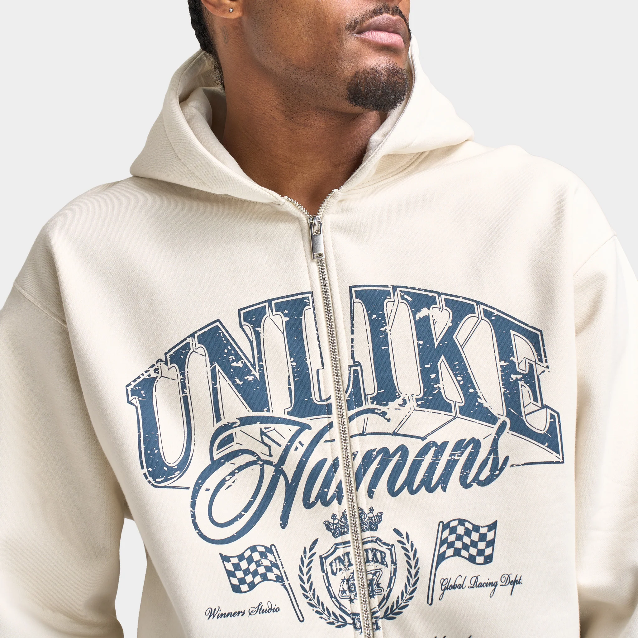 Unlike Humans Motor Sweatshirt / Light Grey - Image 3