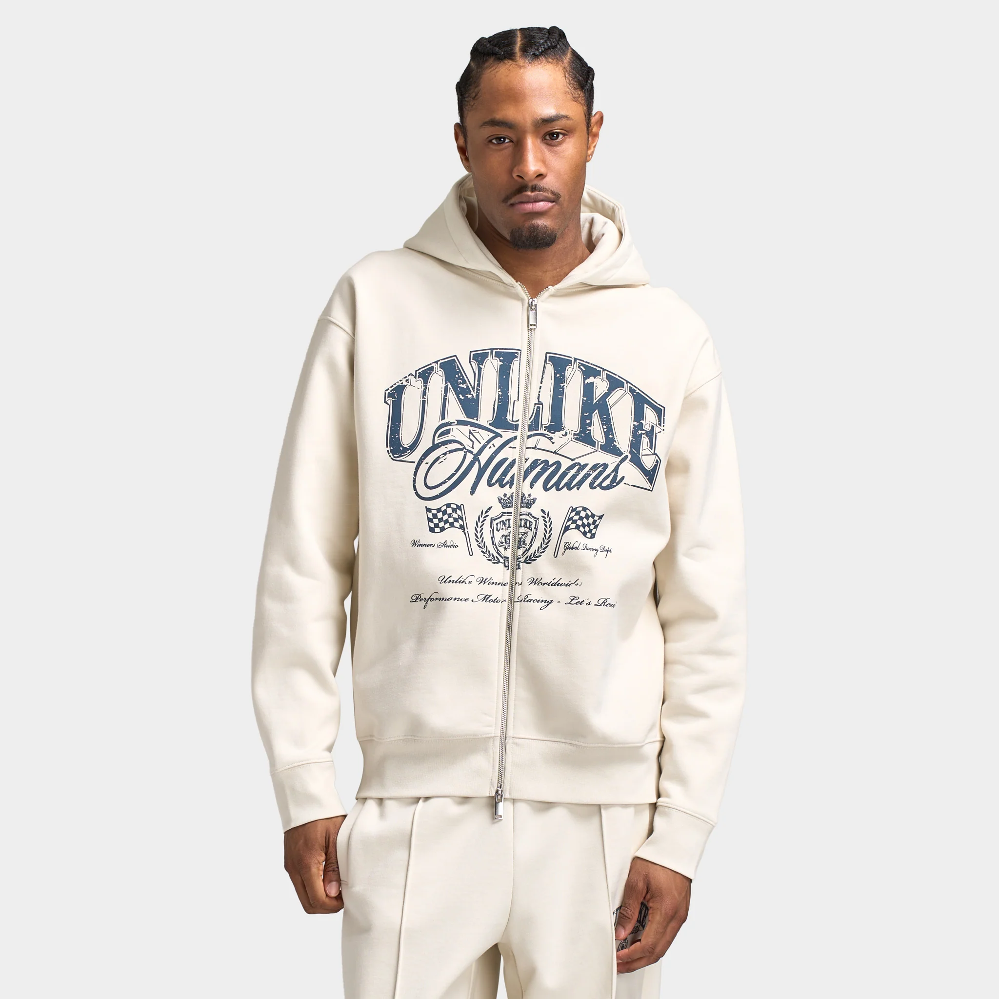 Unlike Humans Motor Sweatshirt / Light Grey - Image 4
