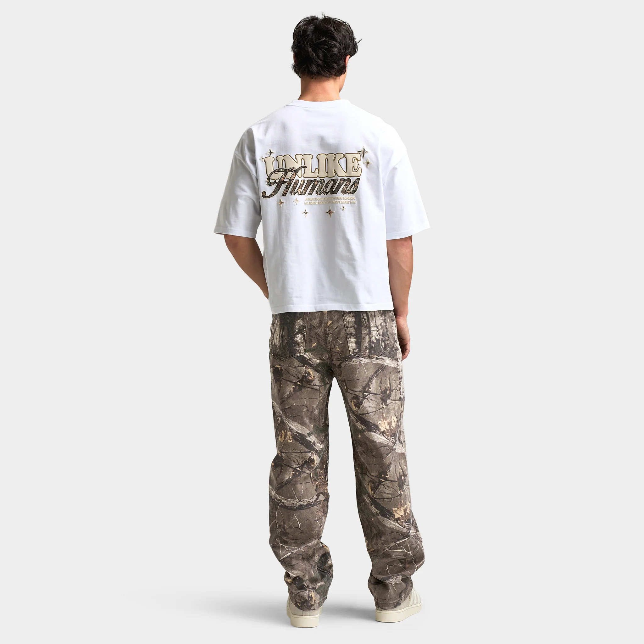 Unlike Humans Steel Graphic T-Shirt / White - Image 6