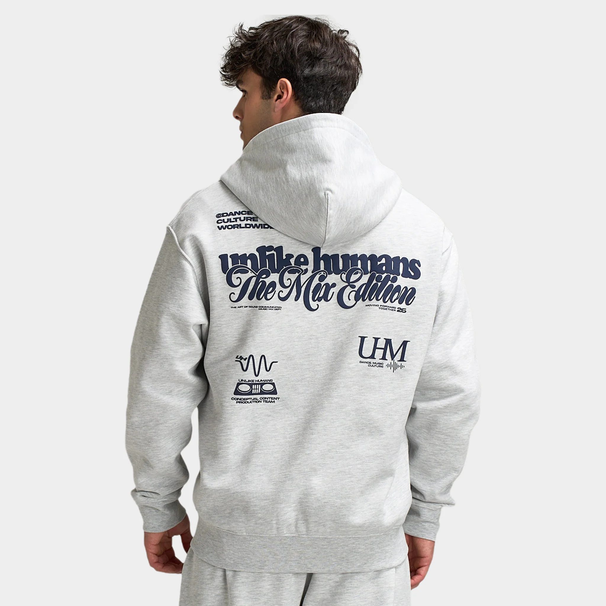 Unlike Humans Mixer Full-Zip Hoodie / Grey Marl - Image 2