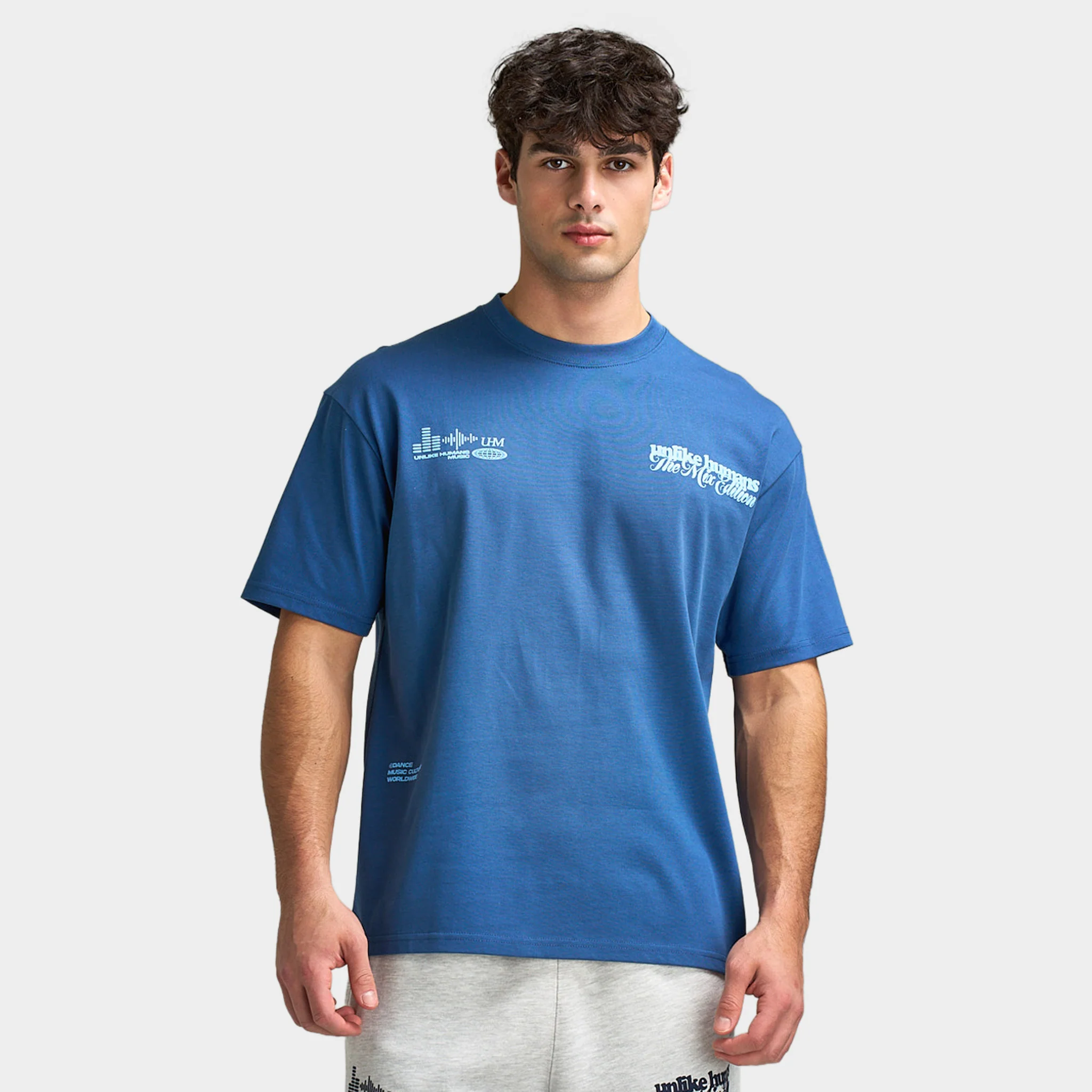 Unlike Humans Mixer T-Shirt / True Navy Sky - Image 2