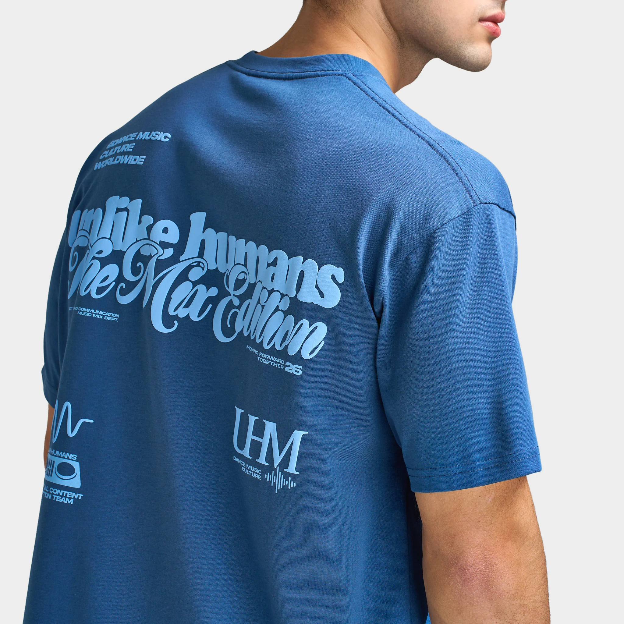 Unlike Humans Mixer T-Shirt / True Navy Sky - Image 3