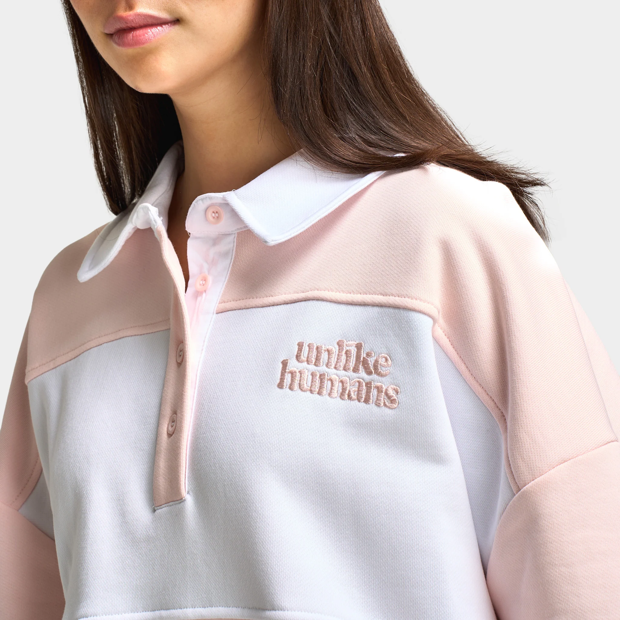 Unlike Humans Panel Polo / Pink Dogwood - Image 3