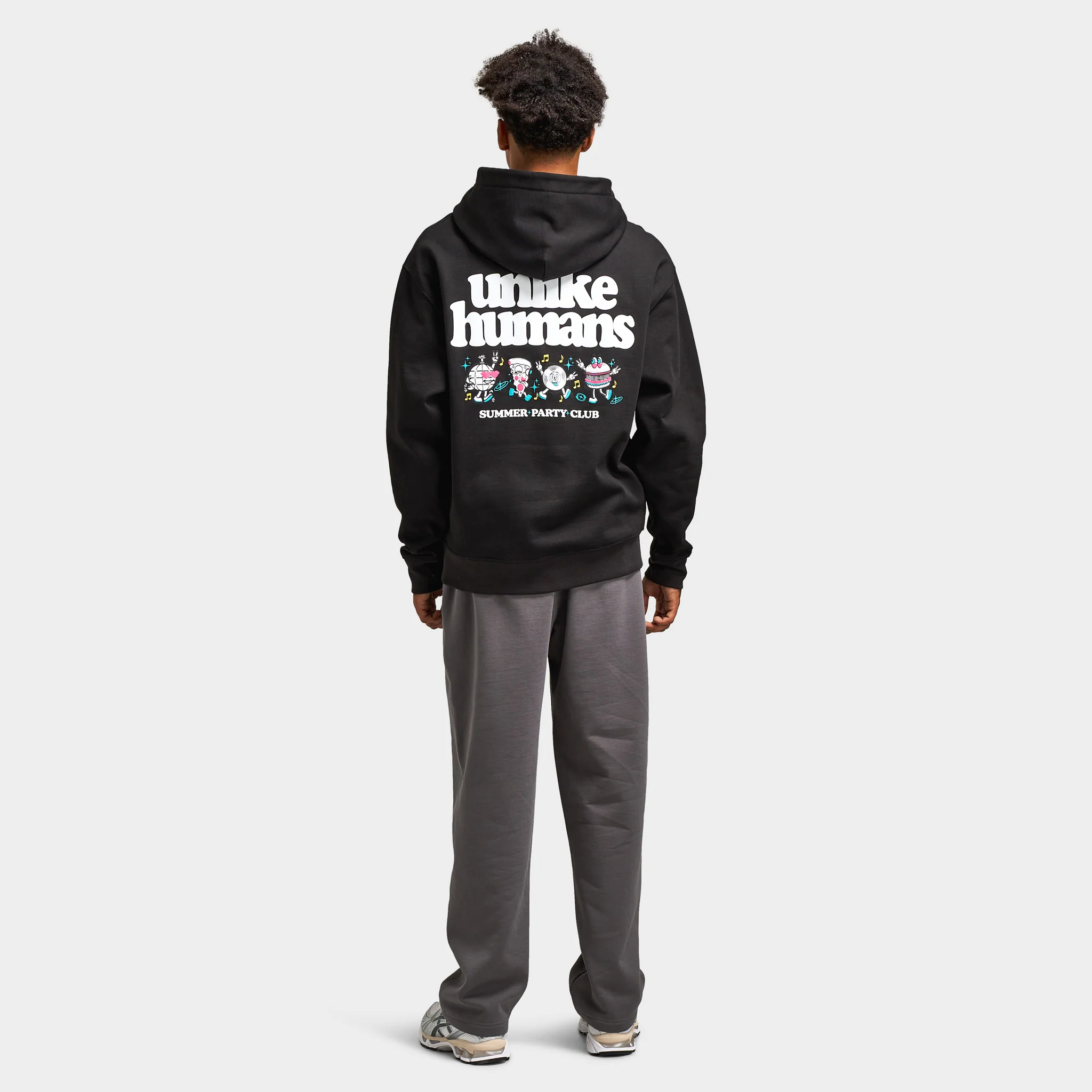 Unlike Humans Party Club Hoodie / Black - Image 5