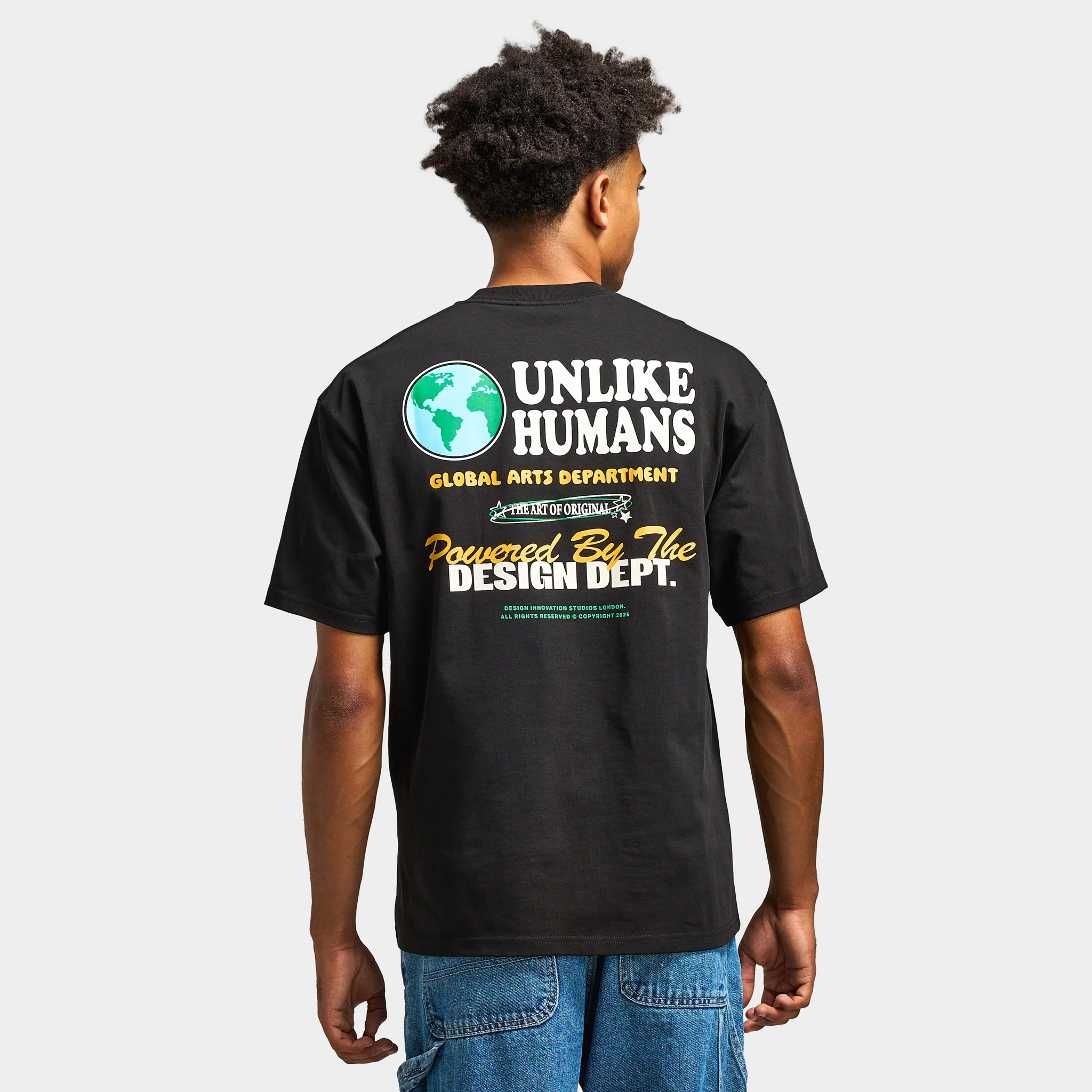 Unlike Humans Power World T-shirt / Black - Image 2
