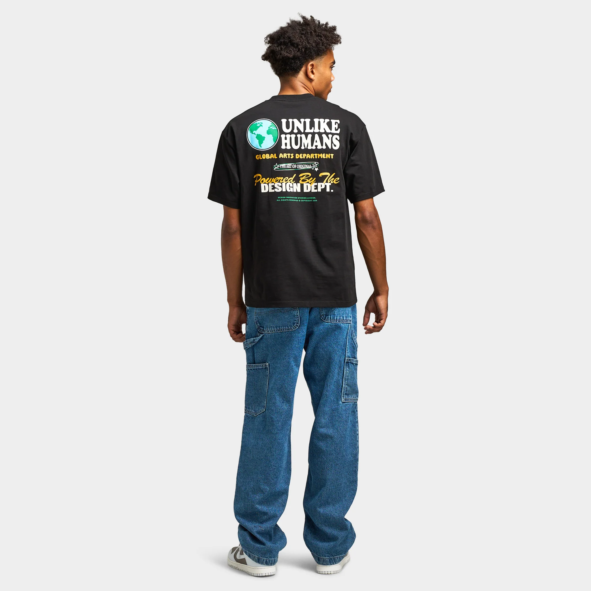 Unlike Humans Power World T-shirt / Black - Image 5
