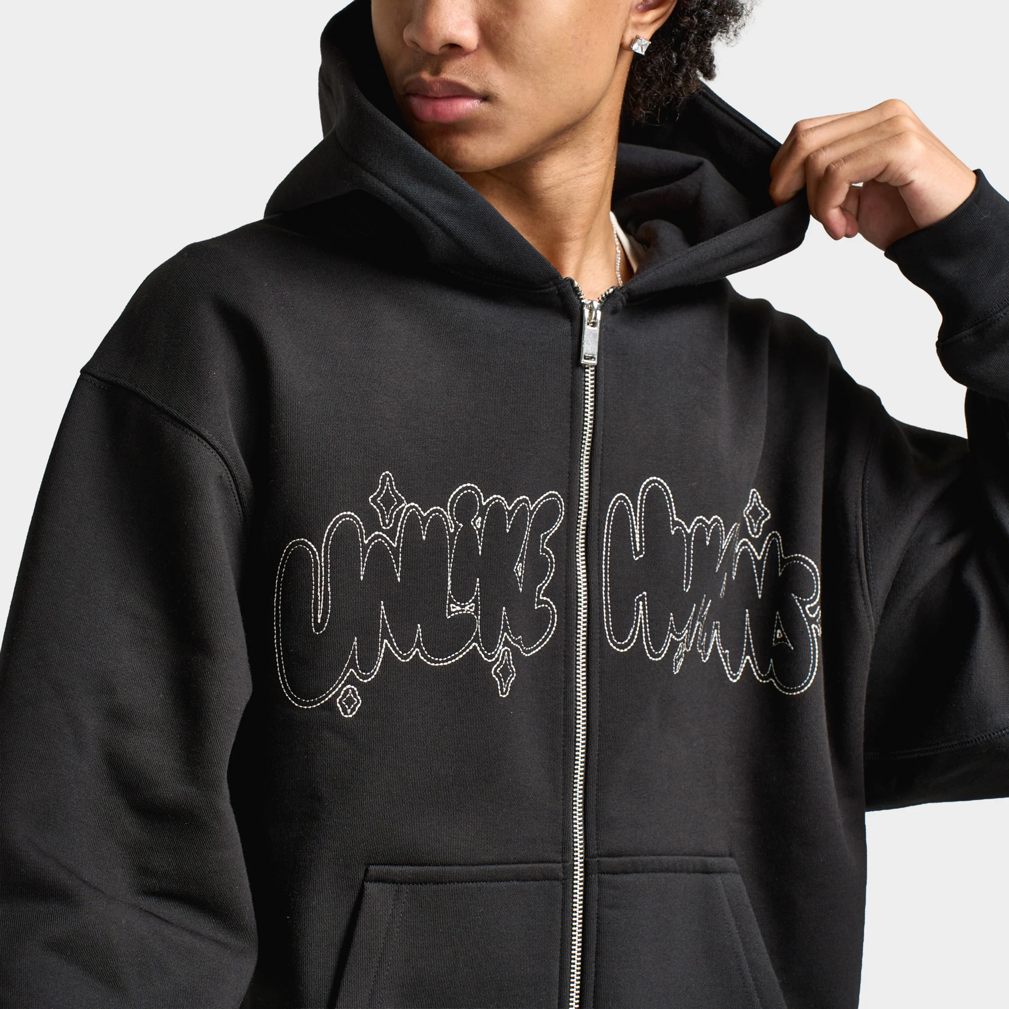 Unlike Humans Regent Full-Zip Hoodie / Black - Image 3