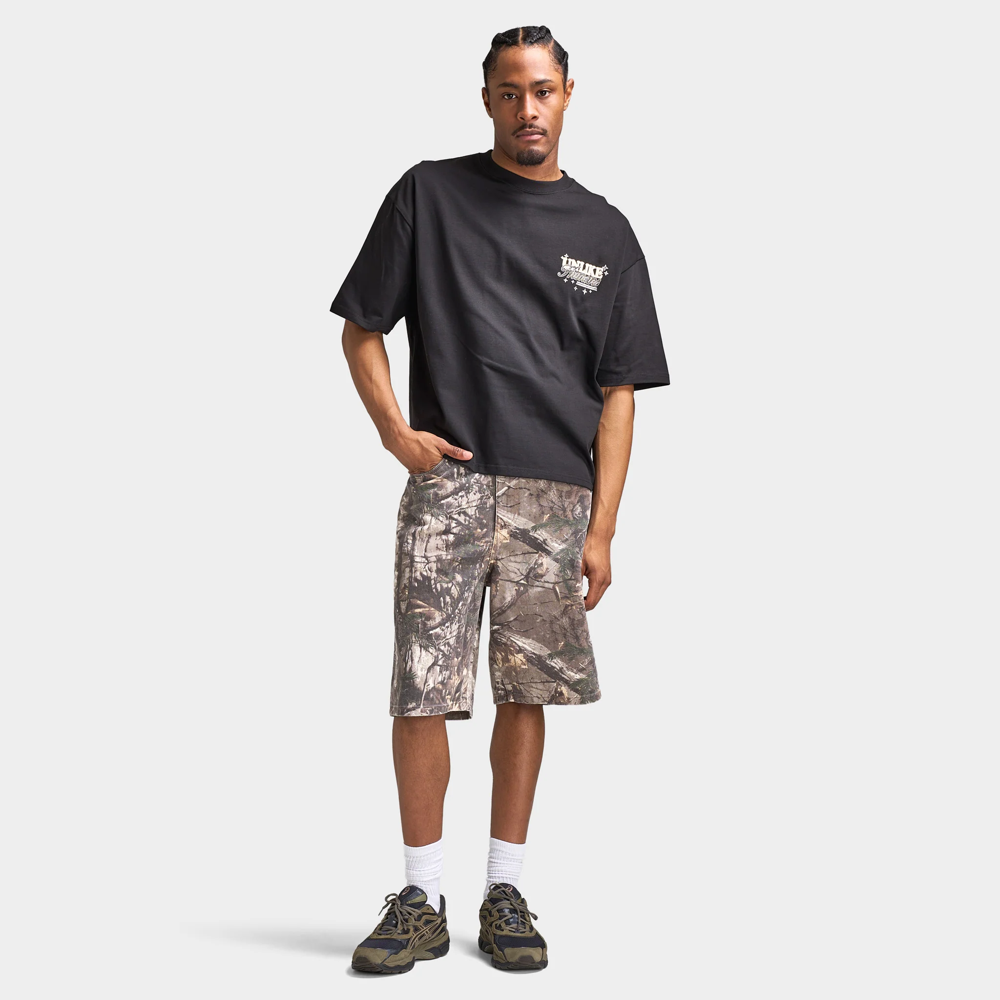 Unlike Humans Savis Shorts / Woodland Camo - Image 6