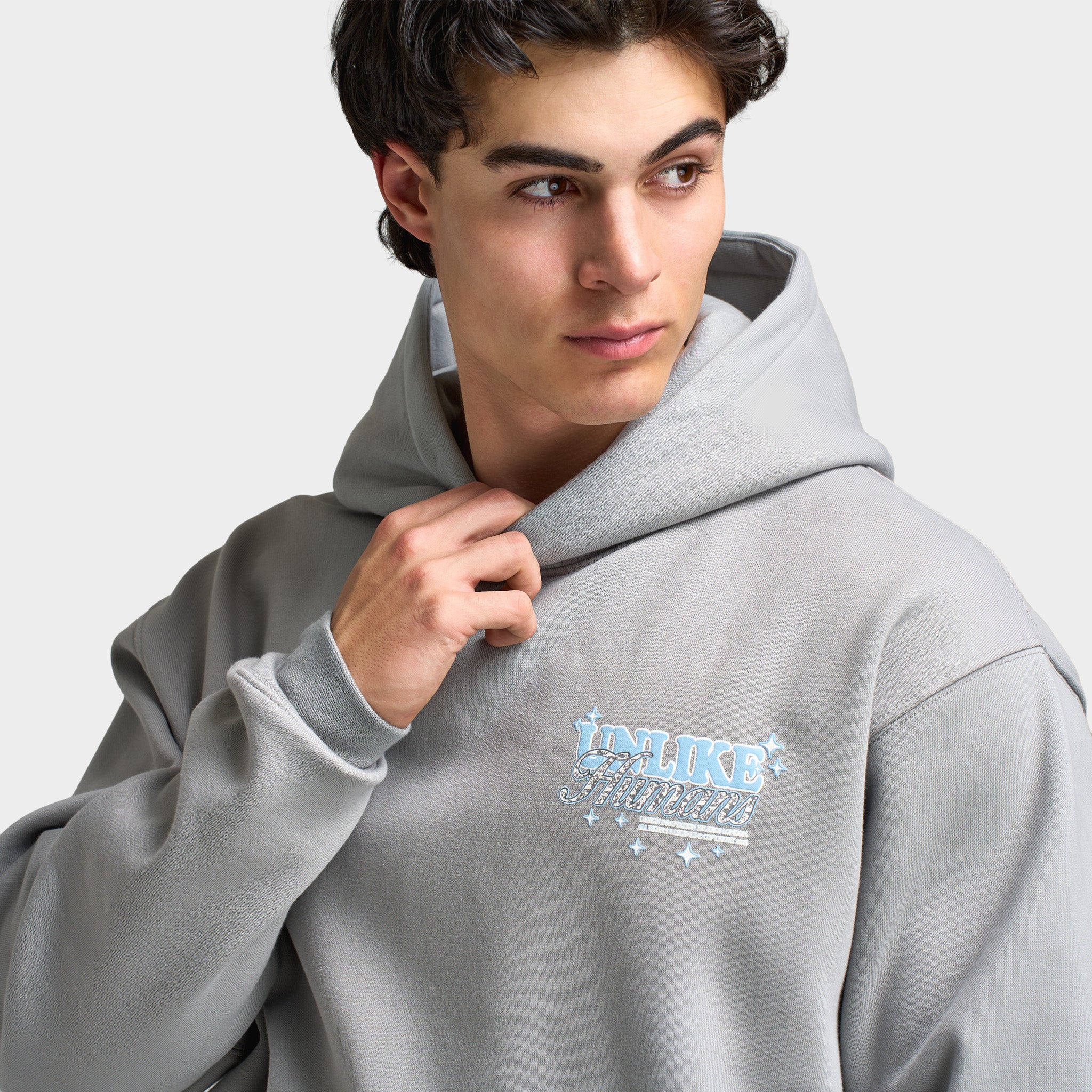 Unlike Humans Service Hoodie / Ultimate Gray - Image 3
