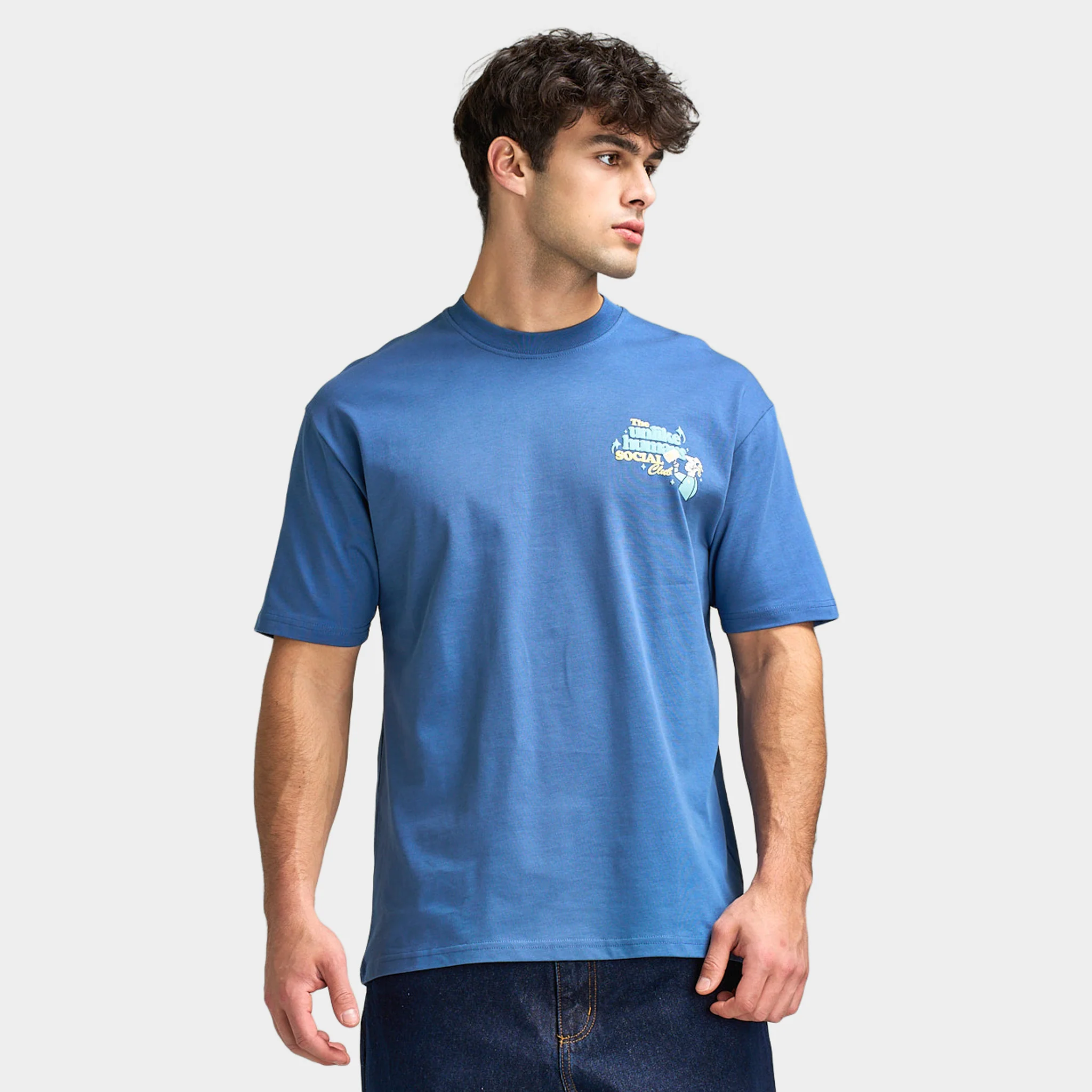 Unlike Humans Social Club T-Shirt / True Navy - Image 2