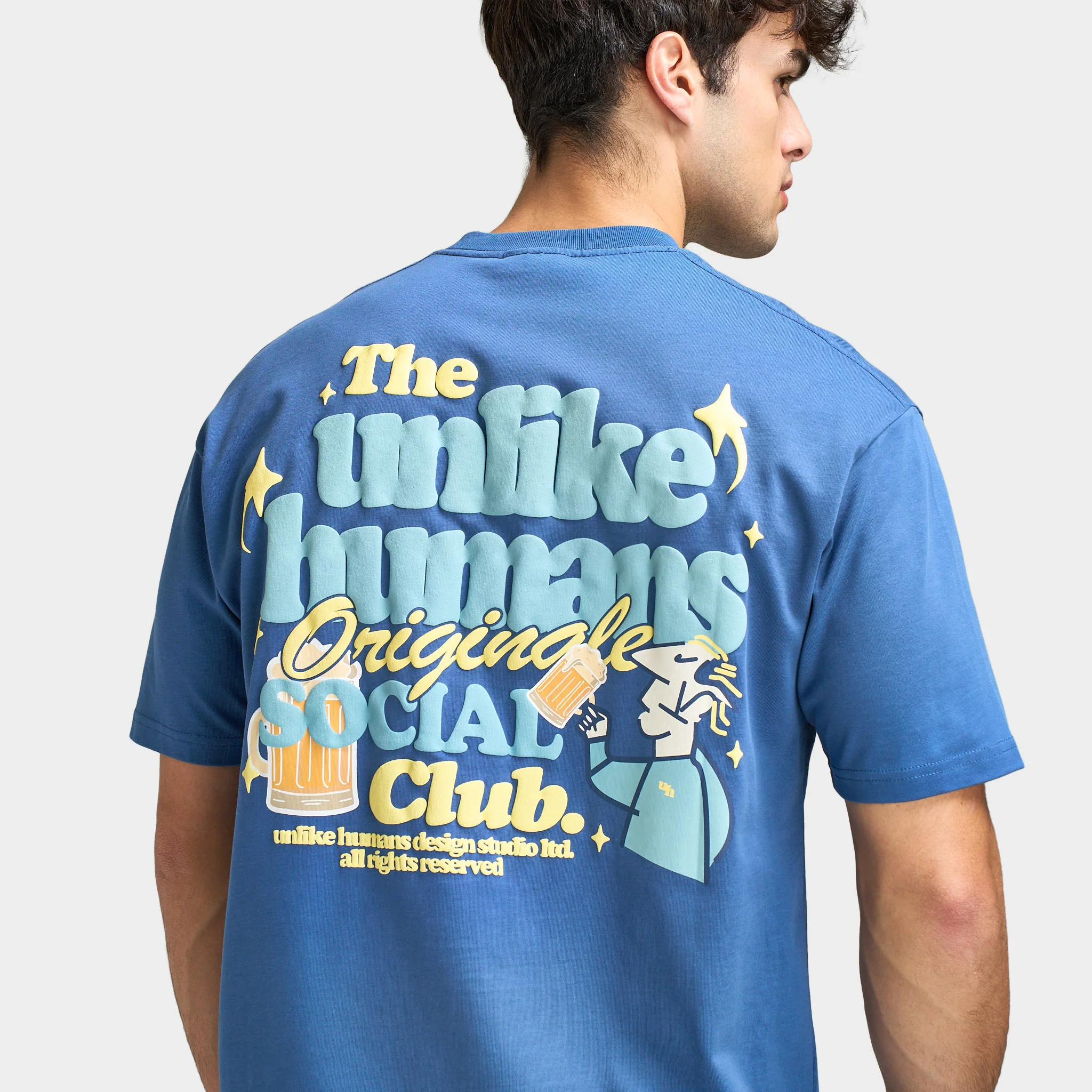 Unlike Humans Social Club T-Shirt / True Navy - Image 3