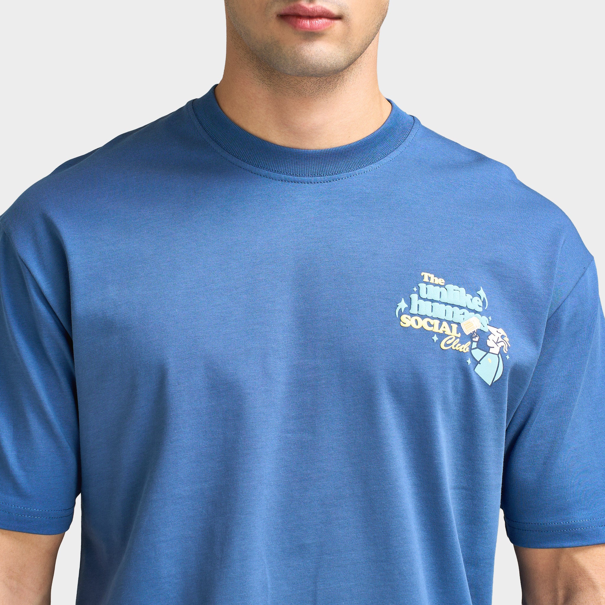 Unlike Humans Social Club T-Shirt / True Navy - Image 4