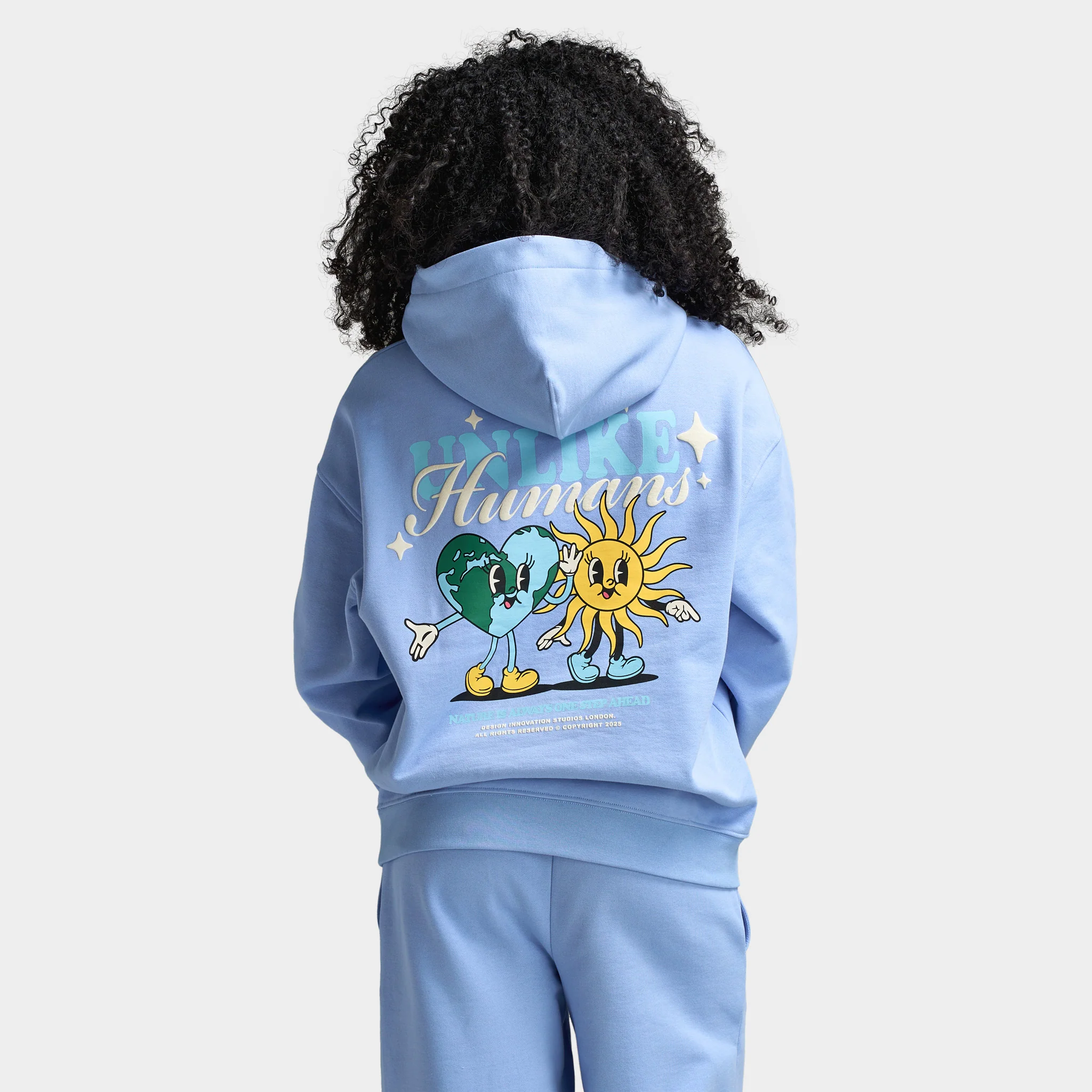 Unlike Humans Sun Hoodie / Blue - Image 2