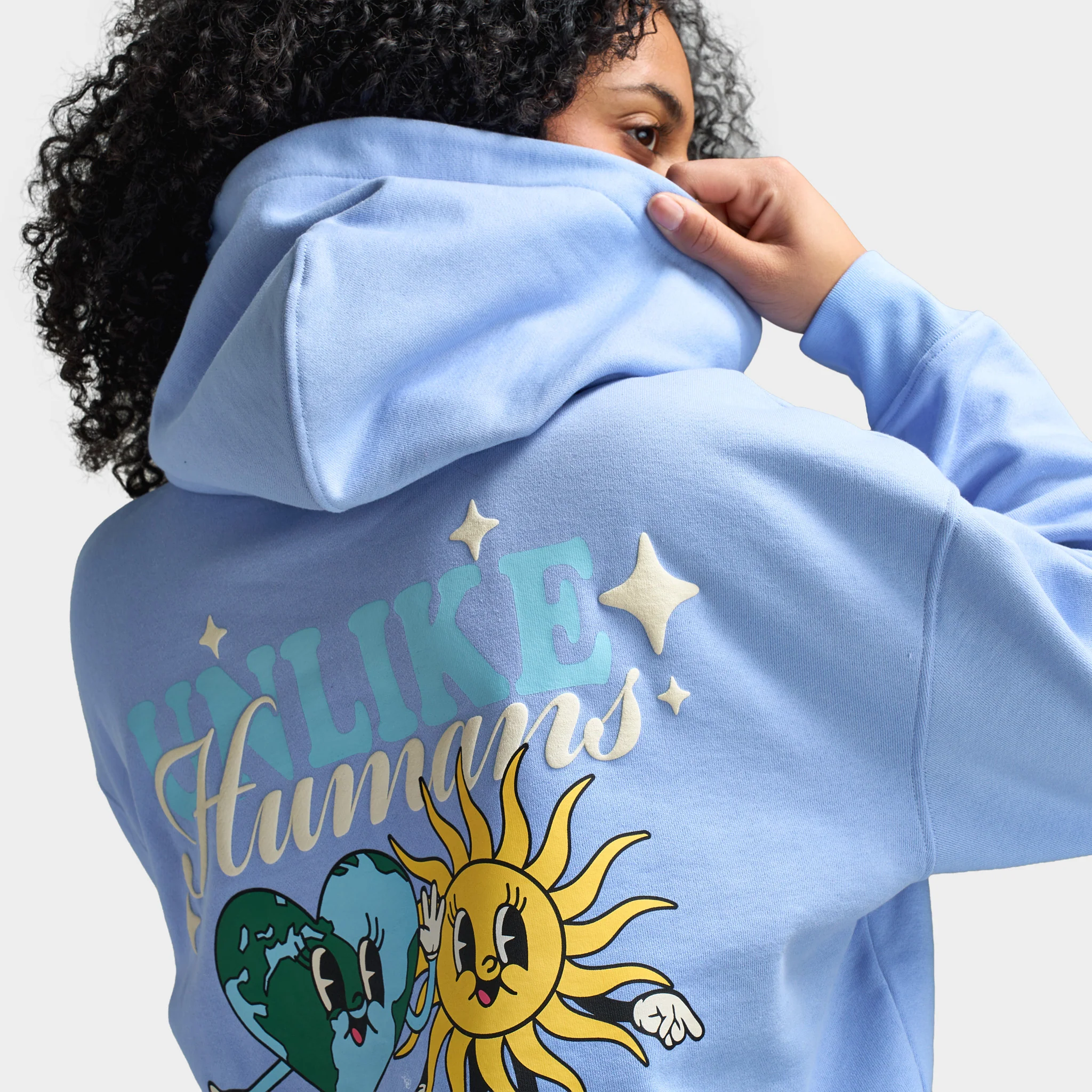 Unlike Humans Sun Hoodie / Blue - Image 4