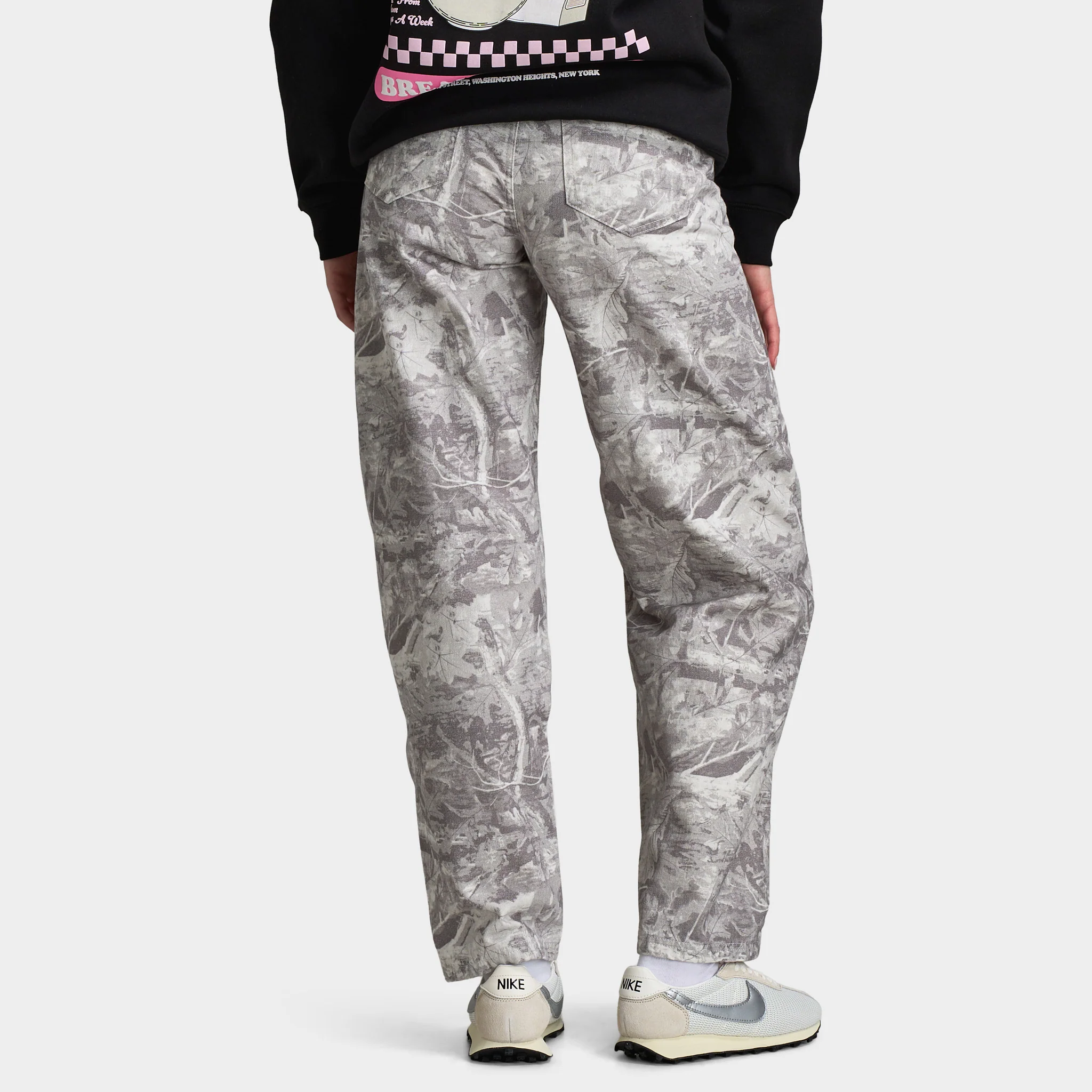 Unlike Humans Women's Baggy Jeans / Woodland Camo - Image 2
