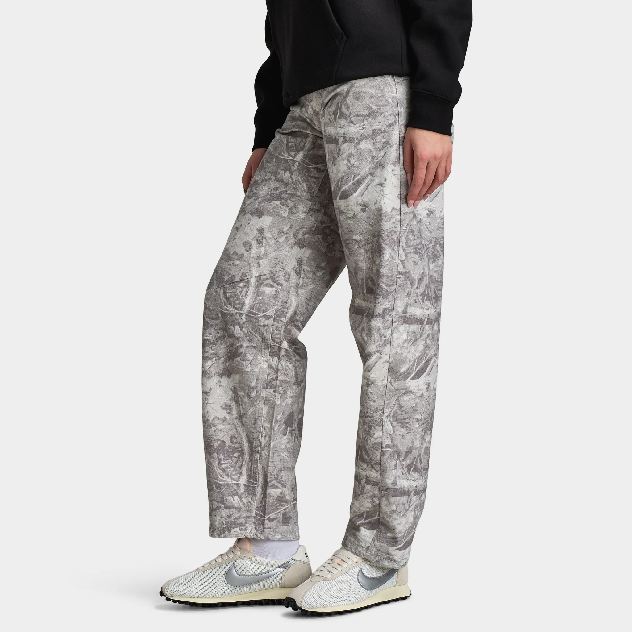 Unlike Humans Women's Baggy Jeans / Woodland Camo - Image 3