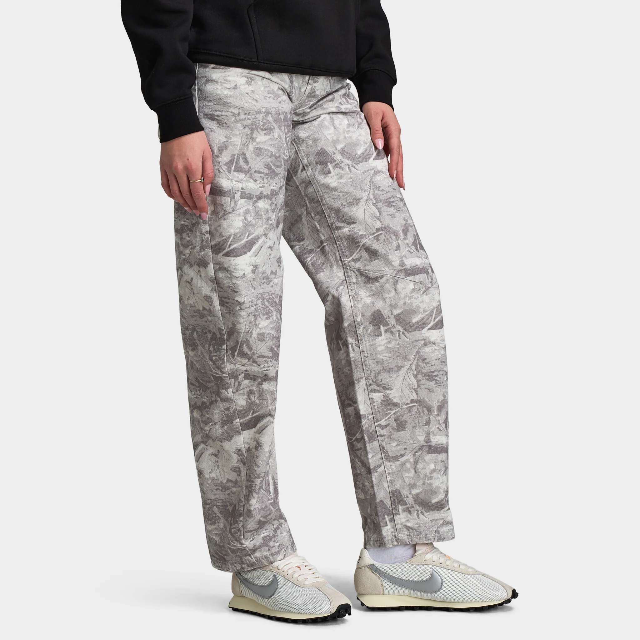 Unlike Humans Women's Baggy Jeans / Woodland Camo - Image 4