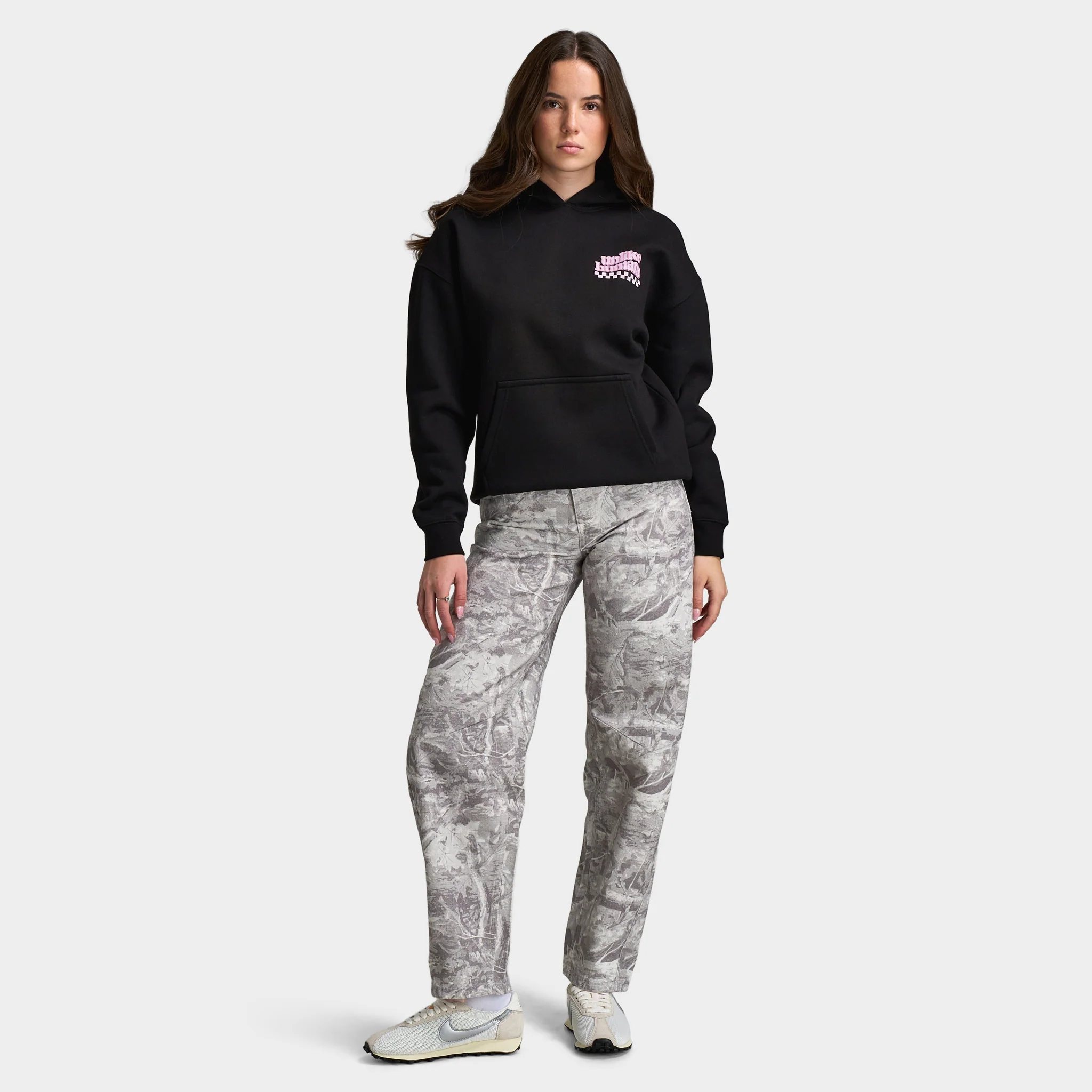 Unlike Humans Women's Baggy Jeans / Woodland Camo - Image 6