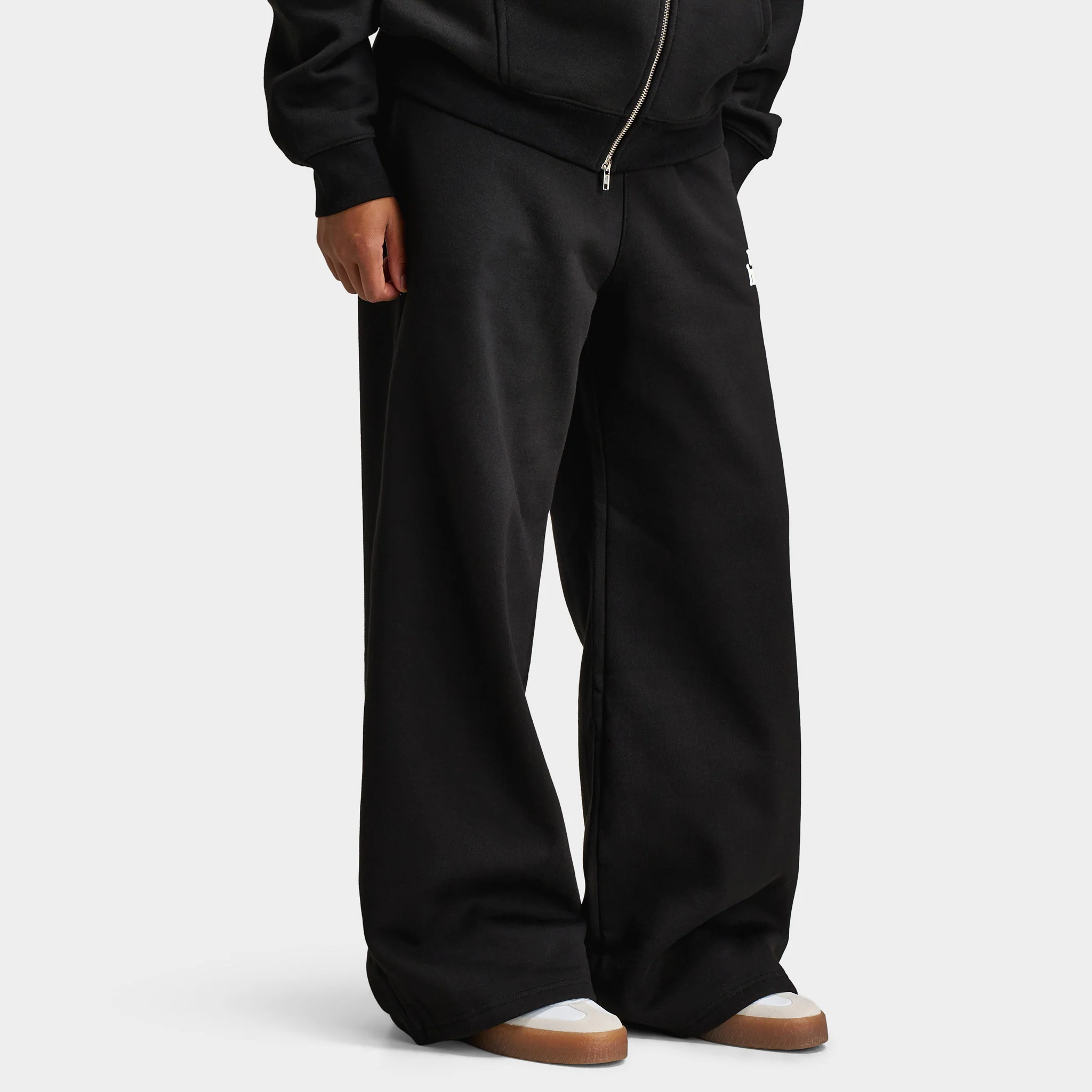 Unlike Humans Women's Bubble Wide Leg Joggers / Black - Image 4