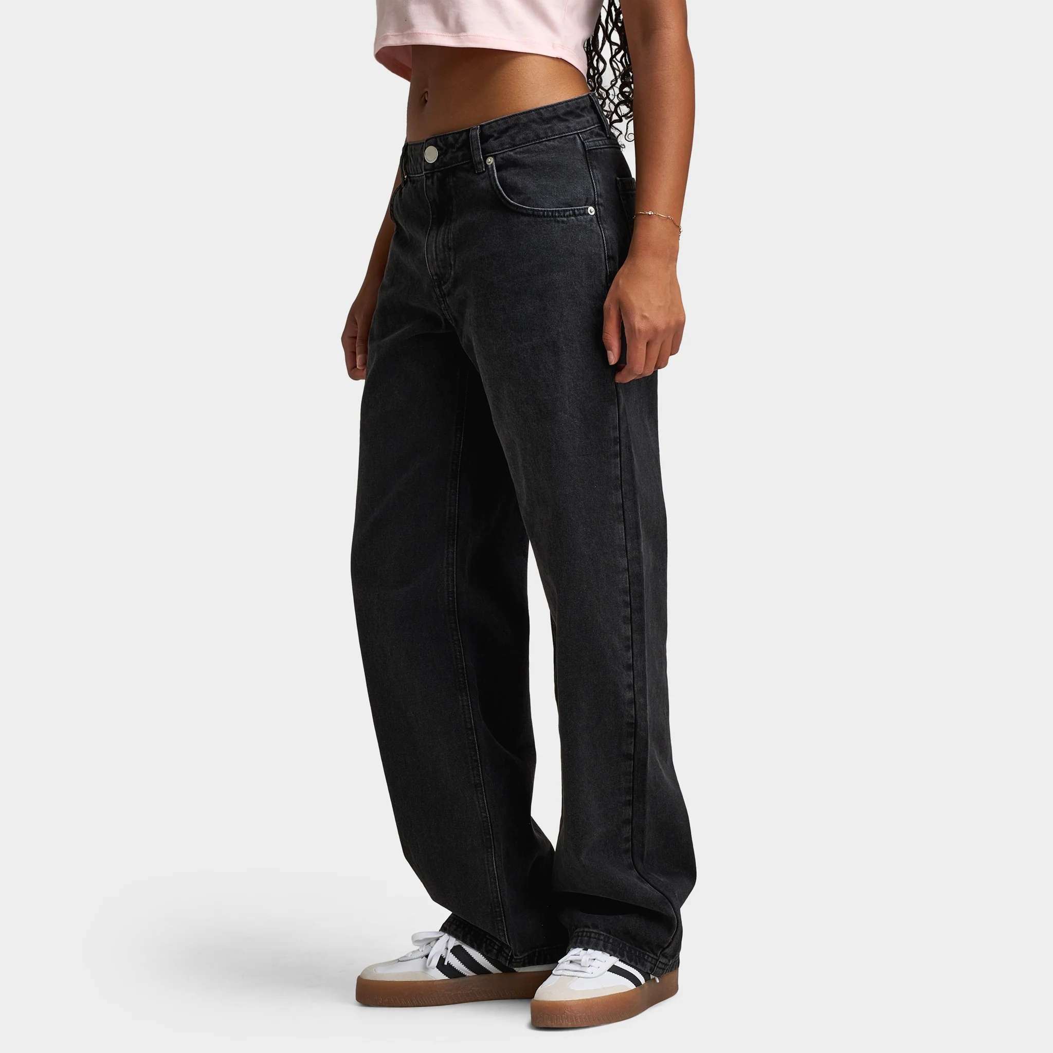 Unlike Humans Women's Unlike Mid Rise Jeans / Washed Black - Image 3