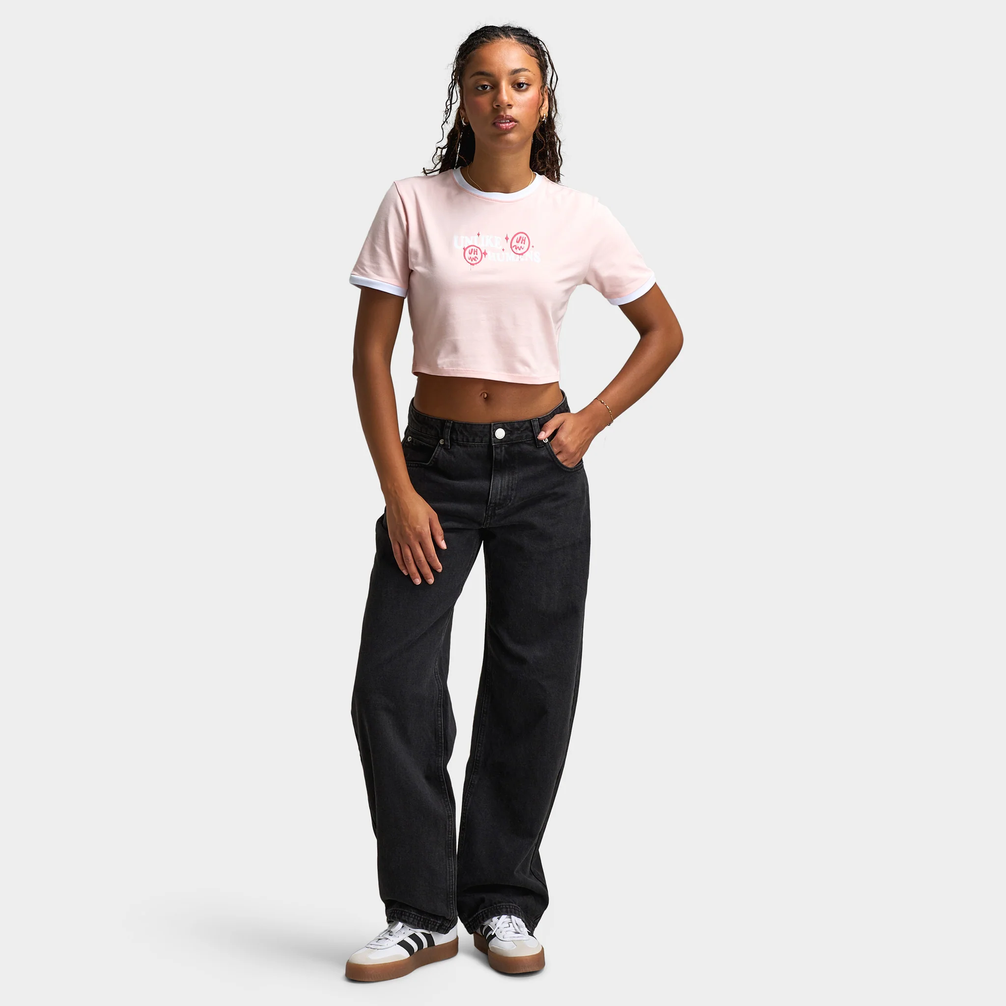 Unlike Humans Women's Unlike Mid Rise Jeans / Washed Black - Image 6