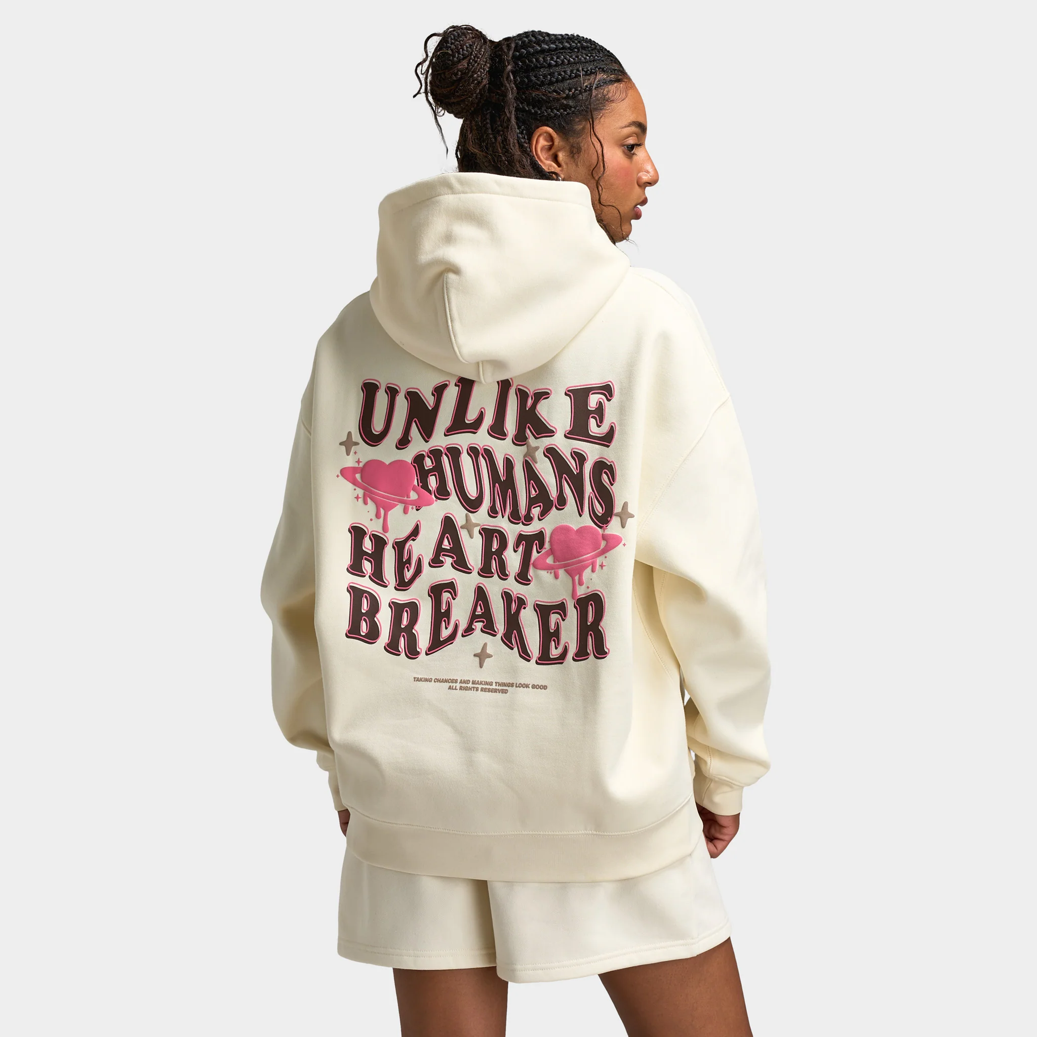Unlike Humans Women's Wave Overhead Hoodie / Tofu - Image 2