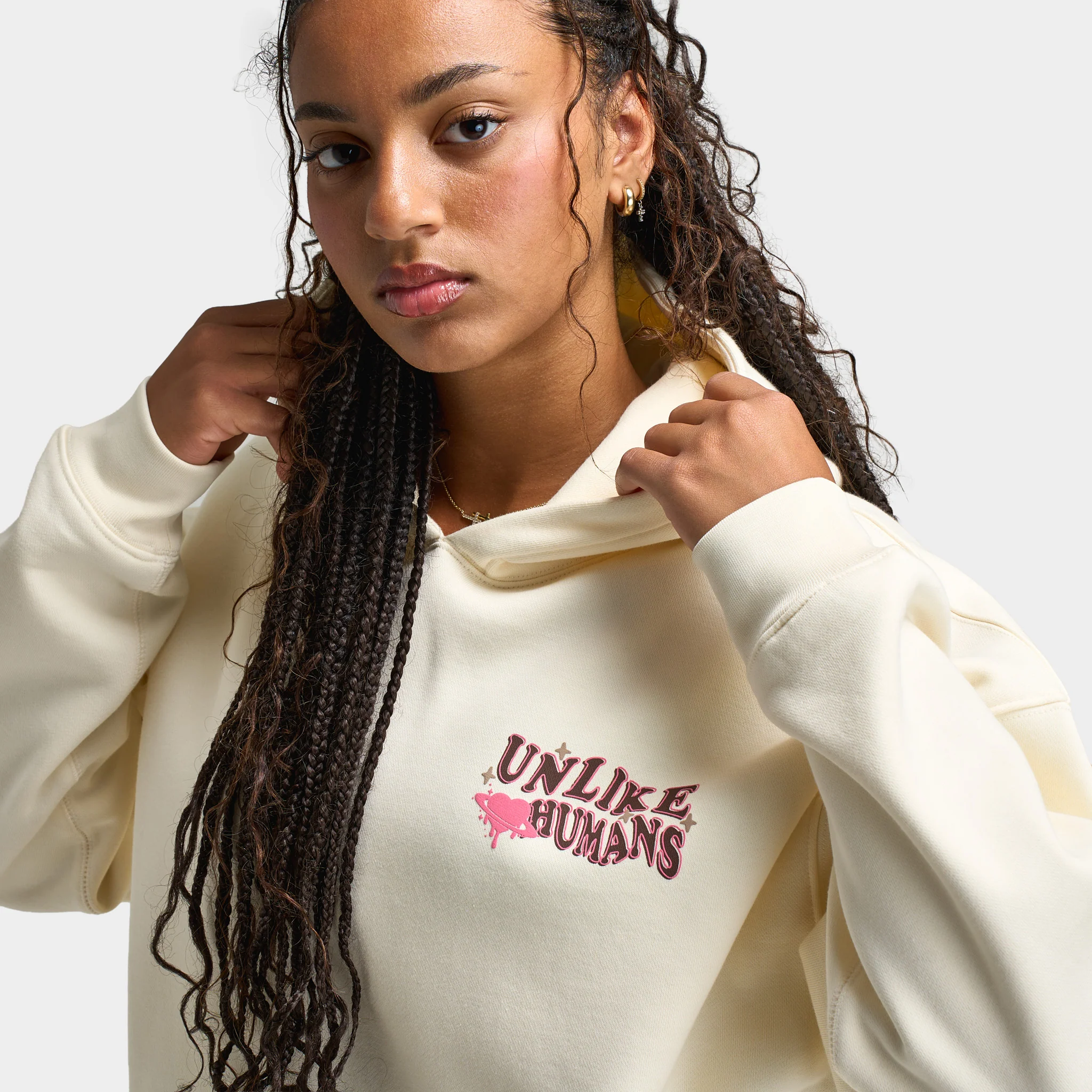 Unlike Humans Women's Wave Overhead Hoodie / Tofu - Image 3