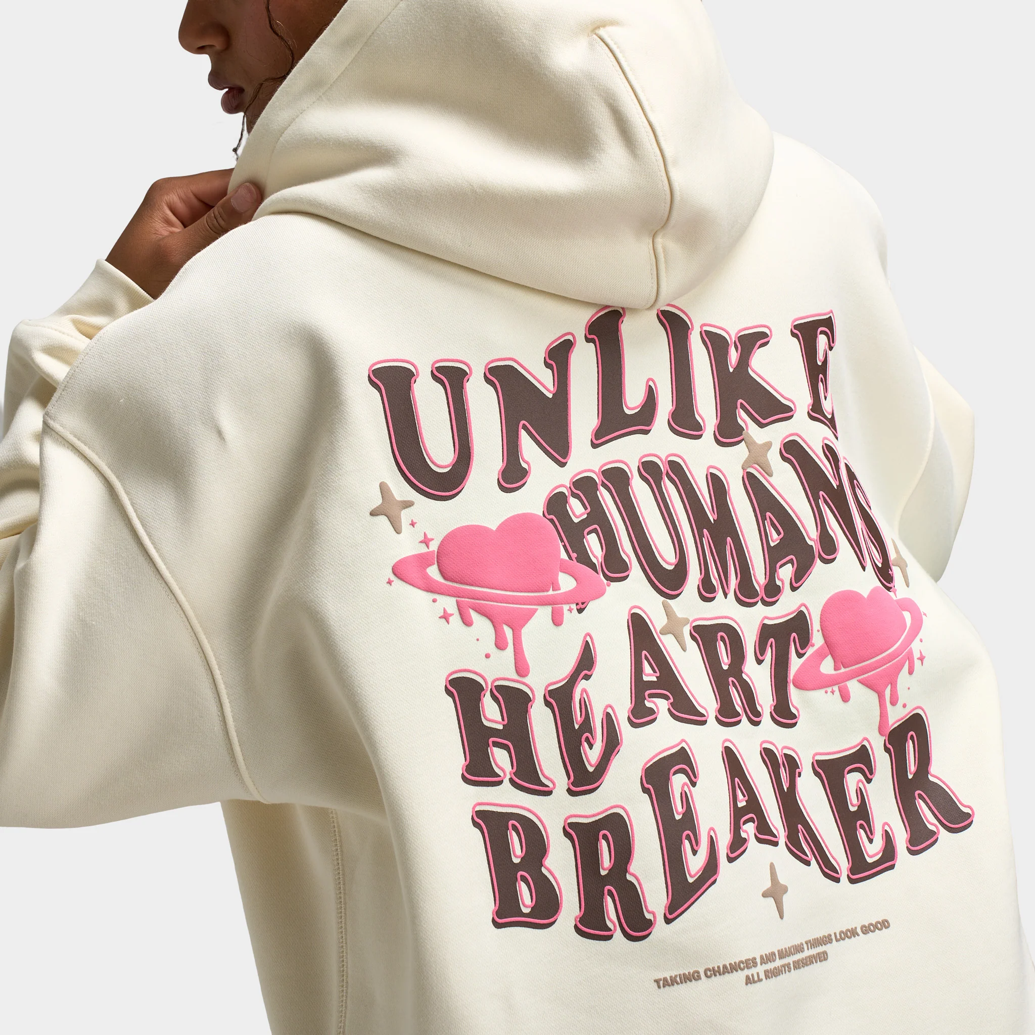 Unlike Humans Women's Wave Overhead Hoodie / Tofu - Image 4