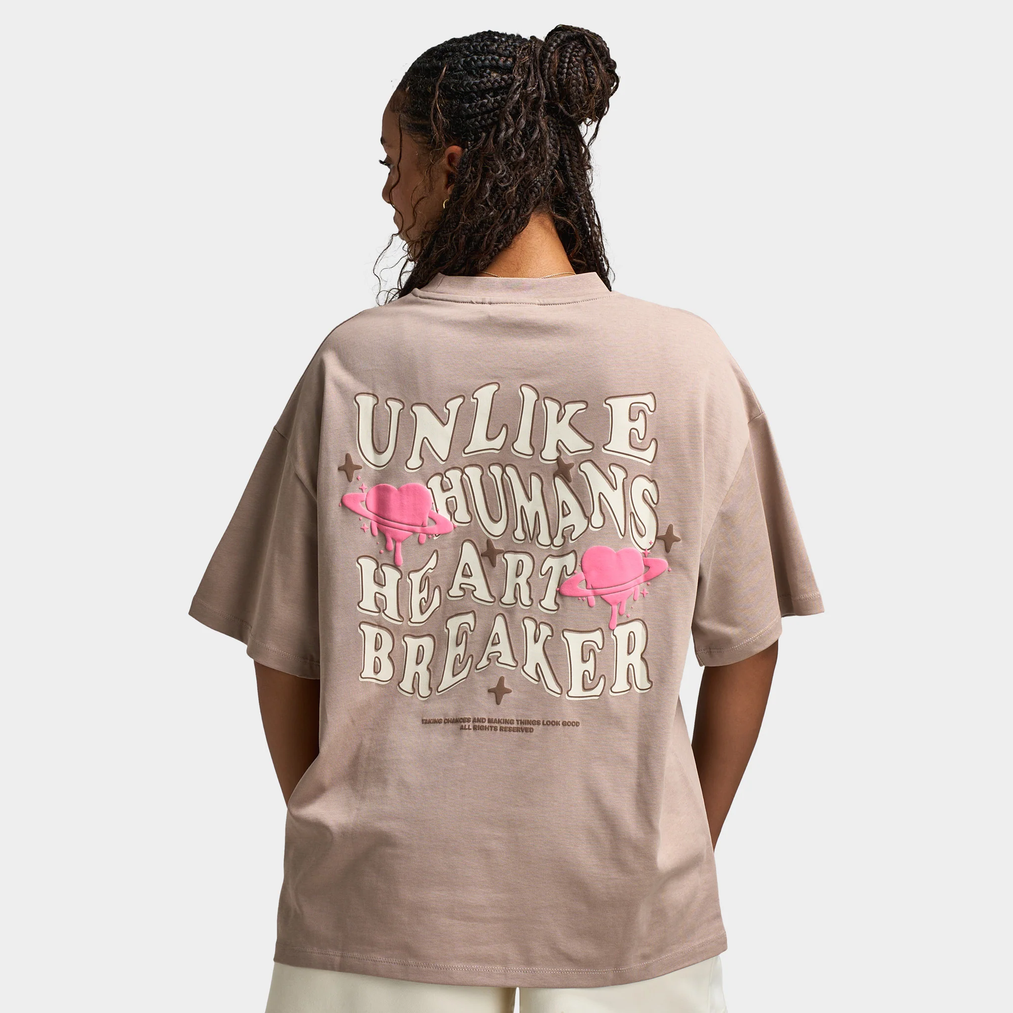 Unlike Humans Women's Wave Tee / Goat - Image 2