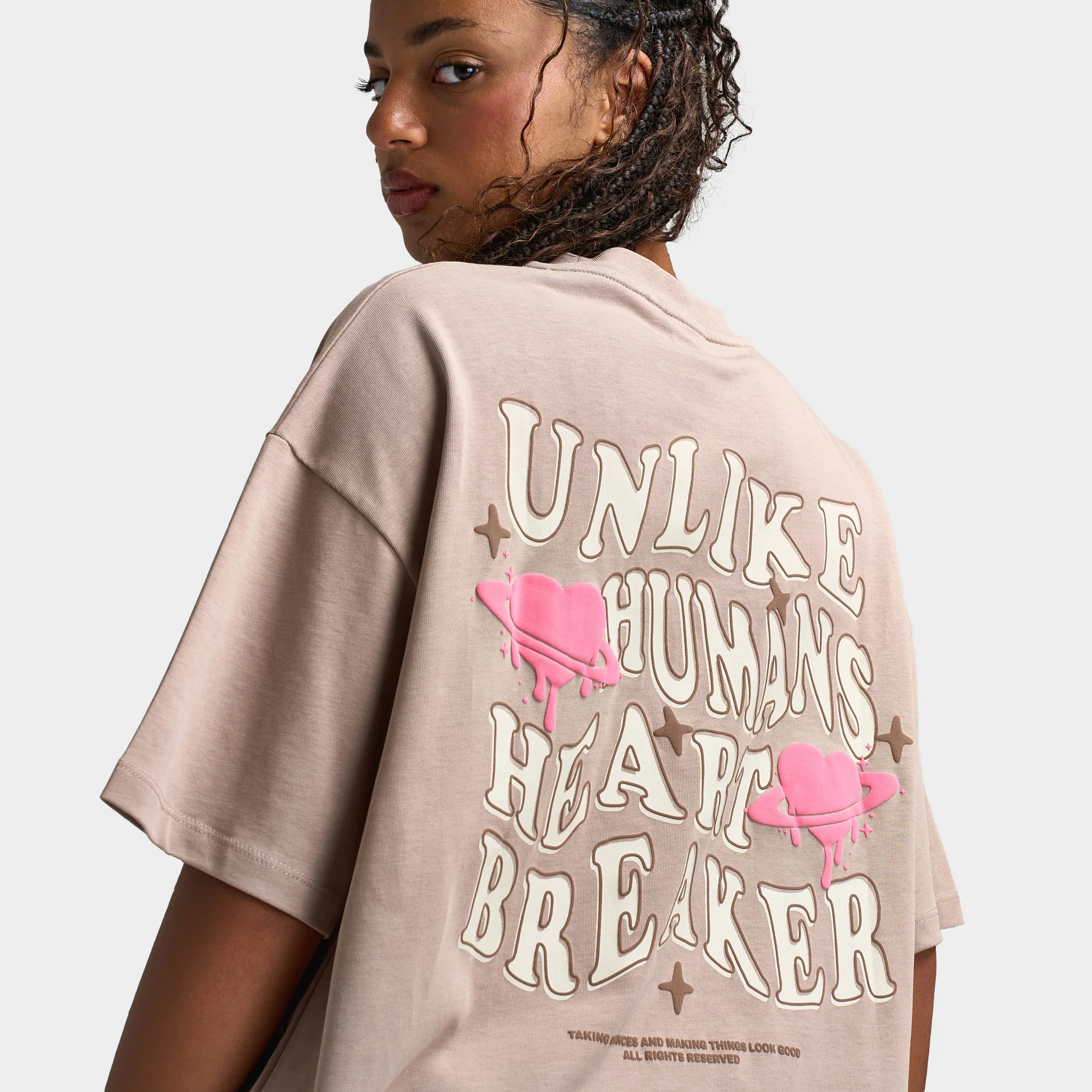 Unlike Humans Women's Wave Tee / Goat - Image 4