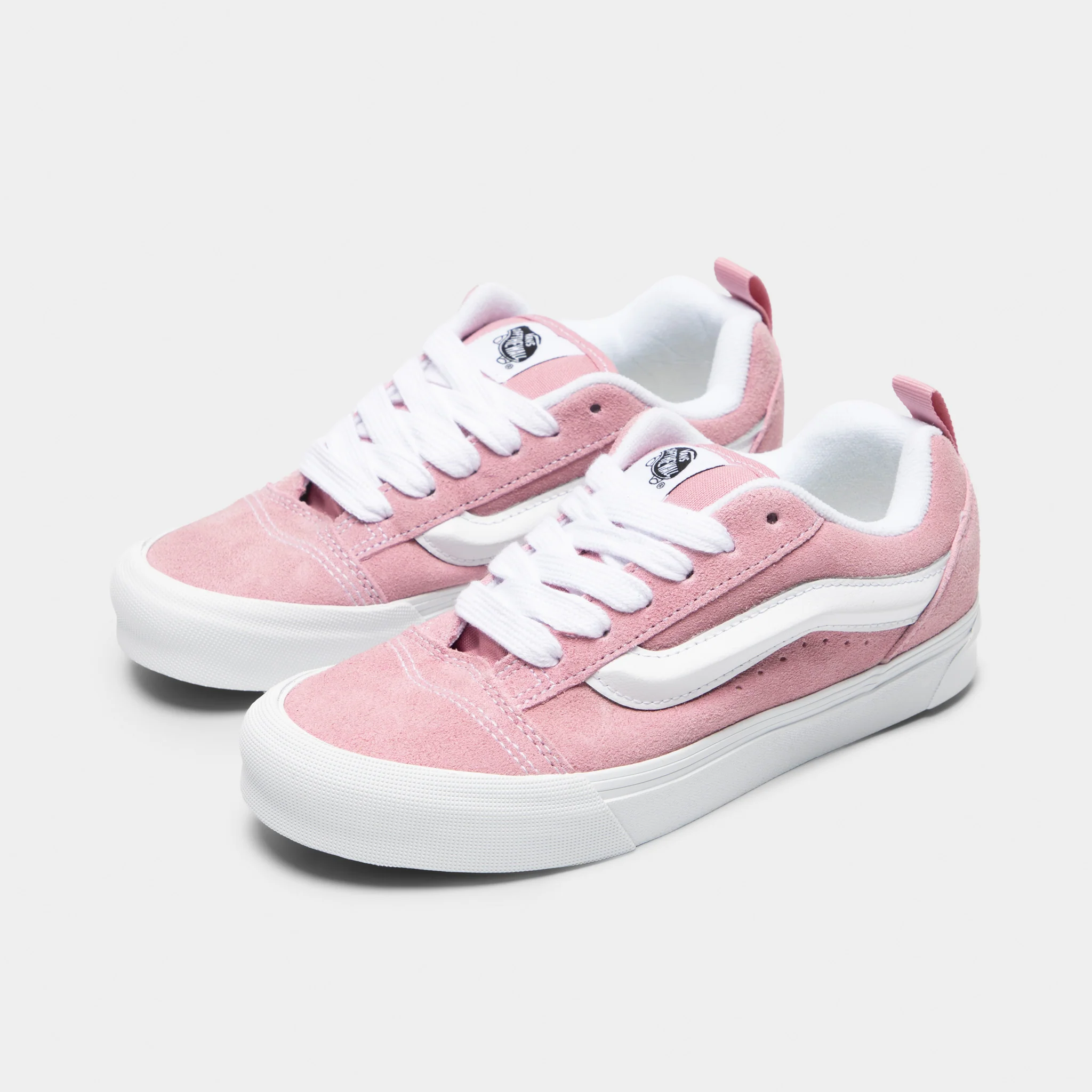 Vans Juniors' Knu Skool Pink Dawn / White - Image 2