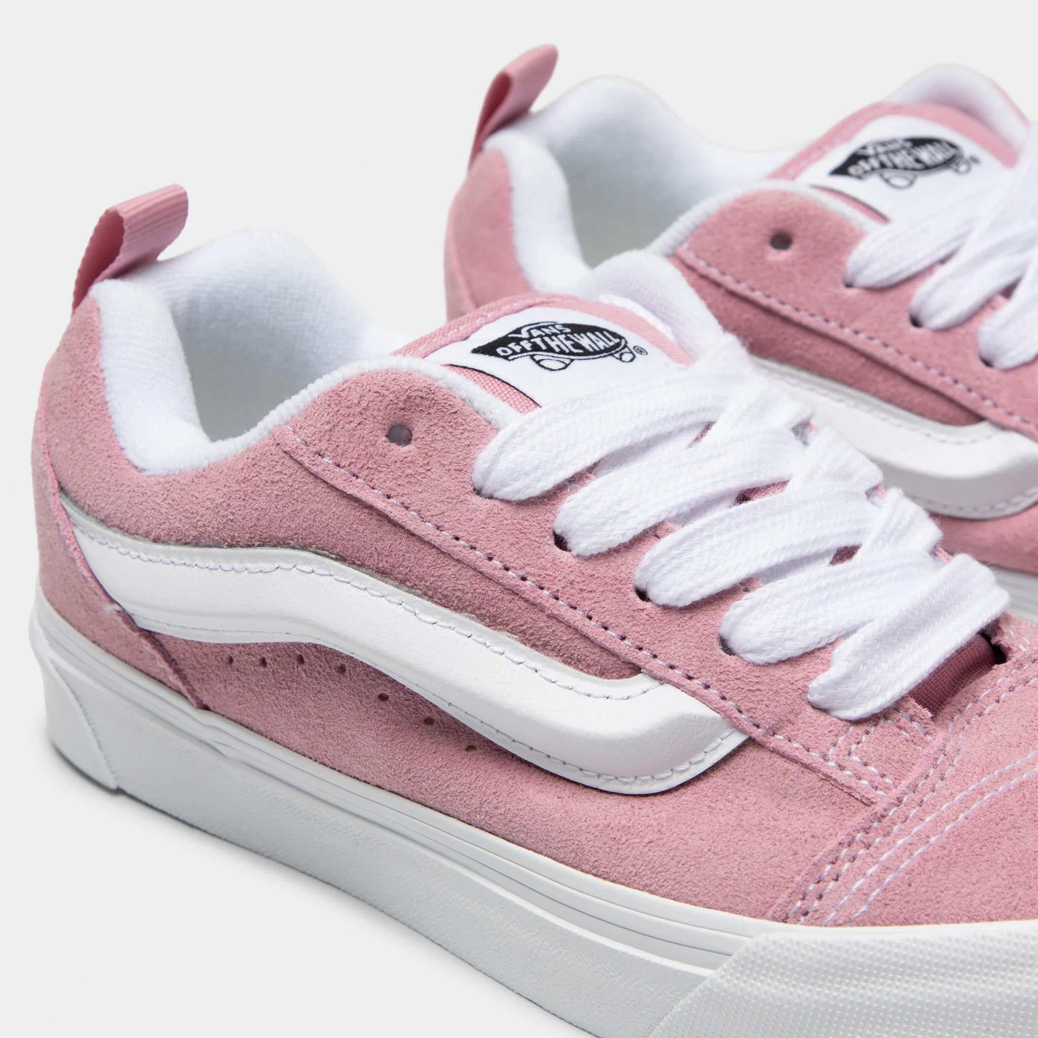 Vans Juniors' Knu Skool Pink Dawn / White - Image 3