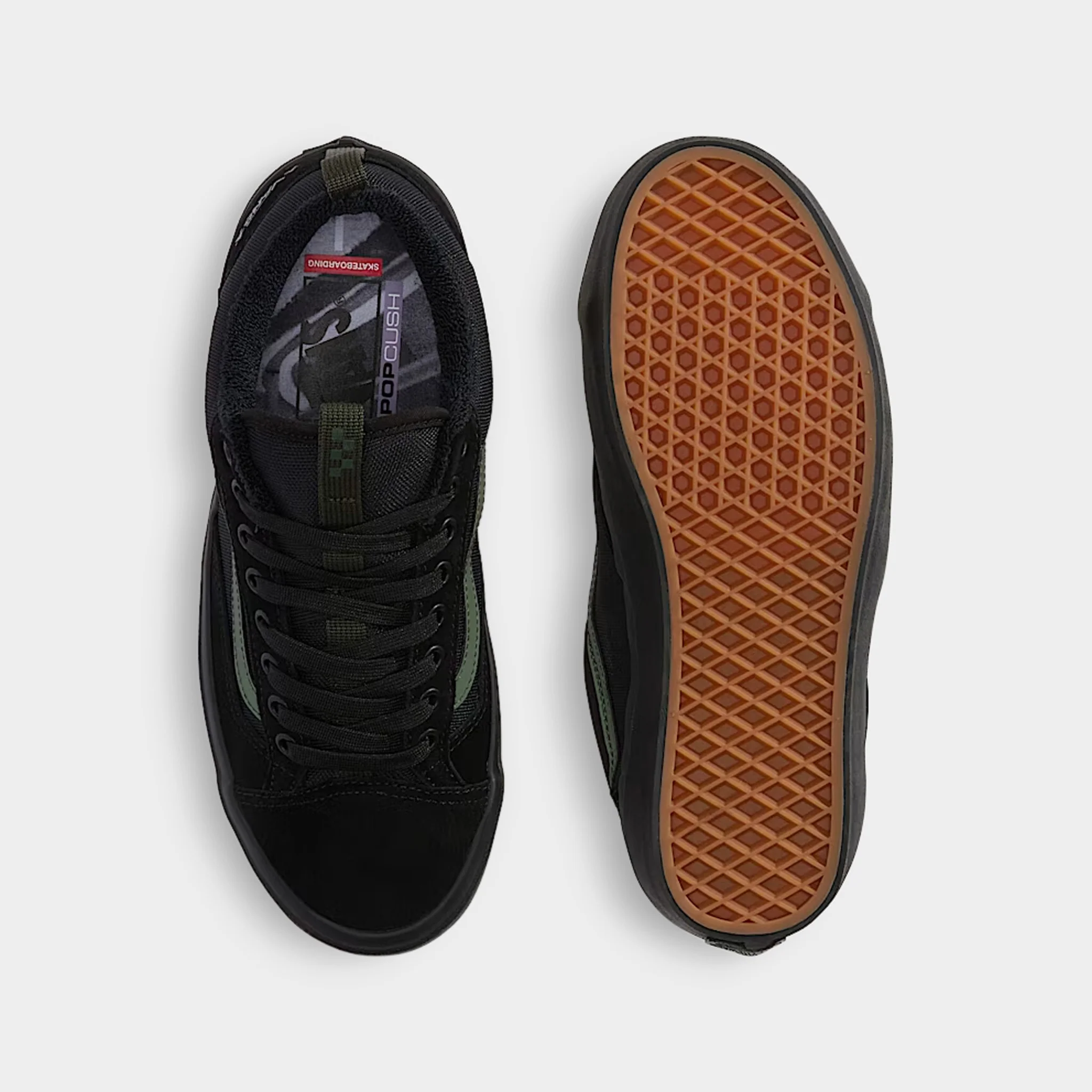 Vans Old Skool 36 + Atiba Black / Dark Green - Image 6