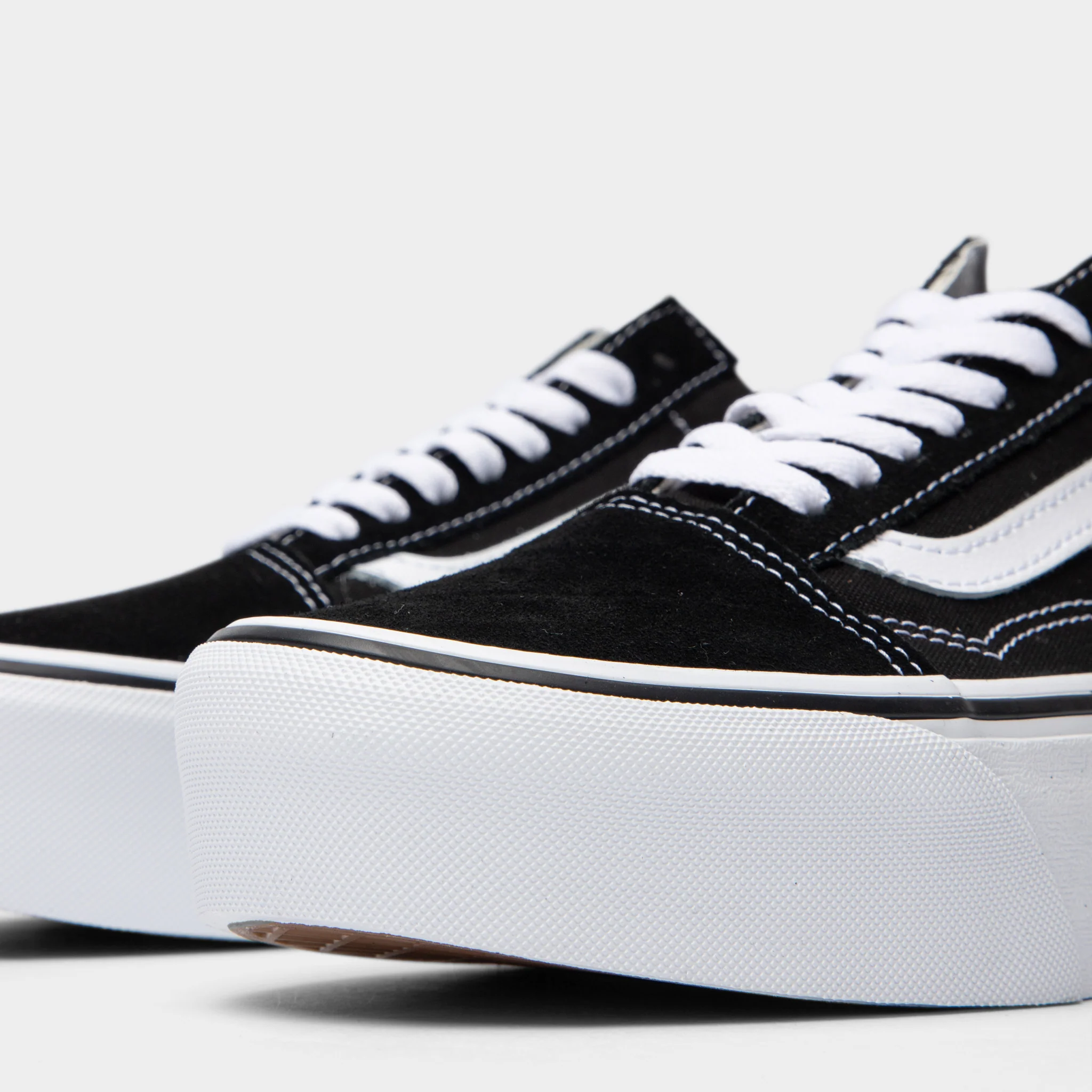 Vans Old Skool Stackform Suede / Canvas Black - True White - Image 3