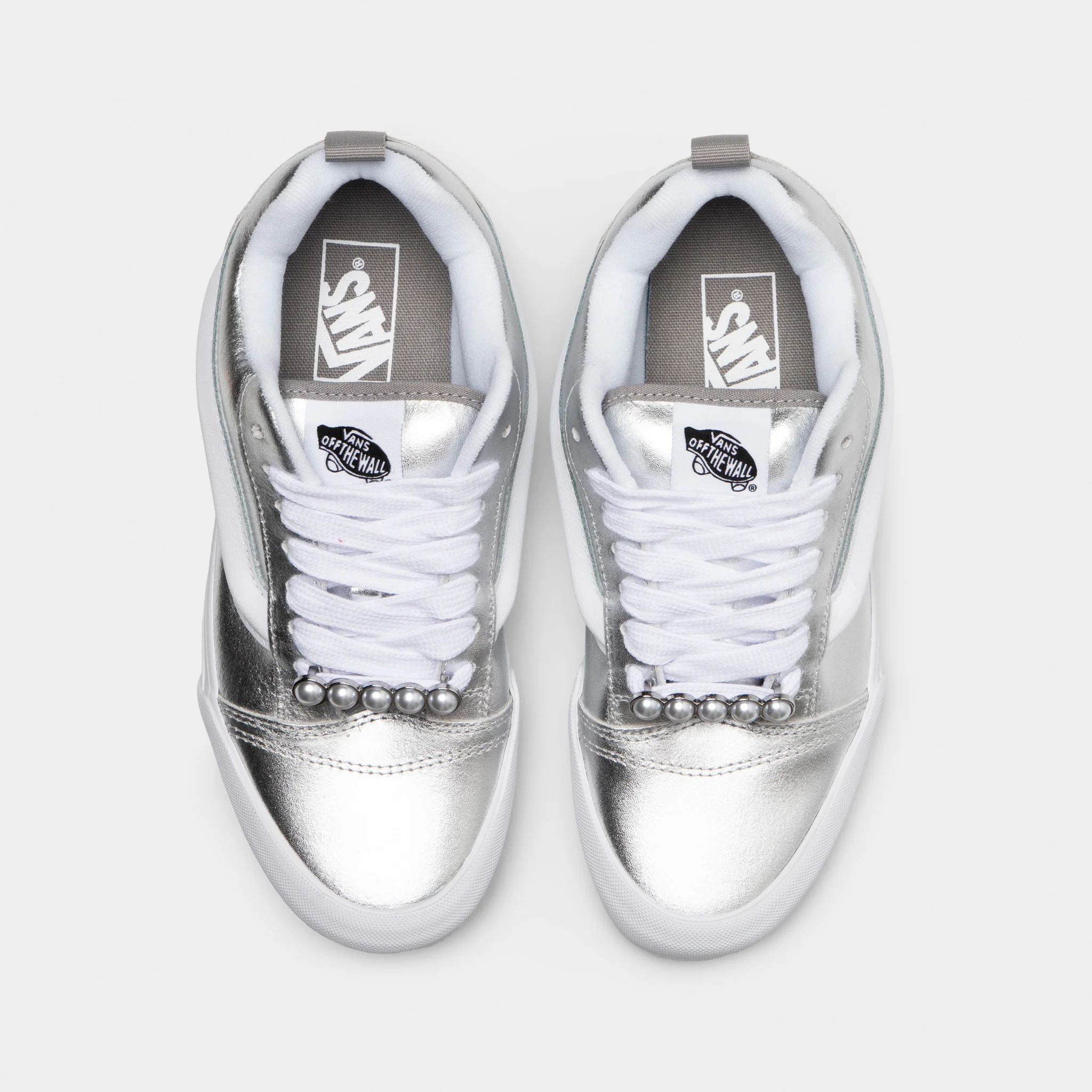 Vans Knu Skool / Metallic Leather Silver - Image 5