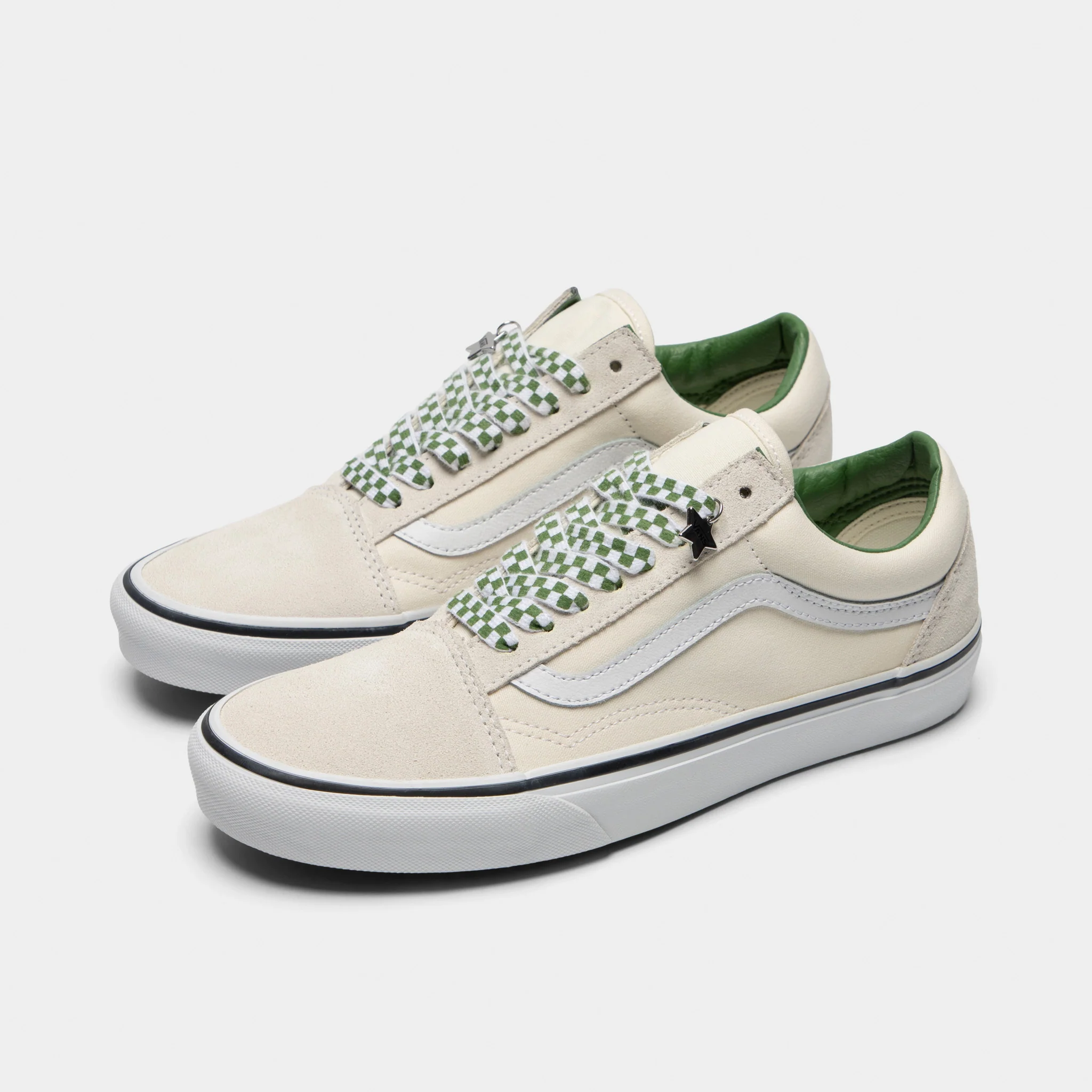 Vans Old Skool Marshmallow / Green Charms - Image 2