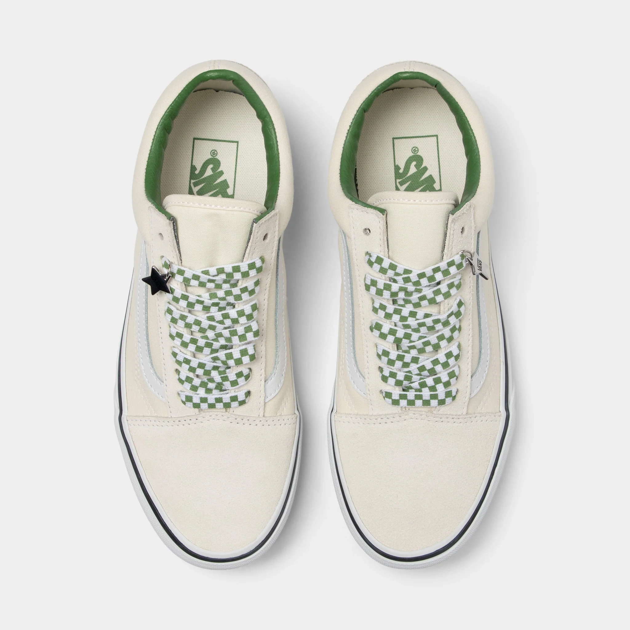 Vans Old Skool Marshmallow / Green Charms - Image 5