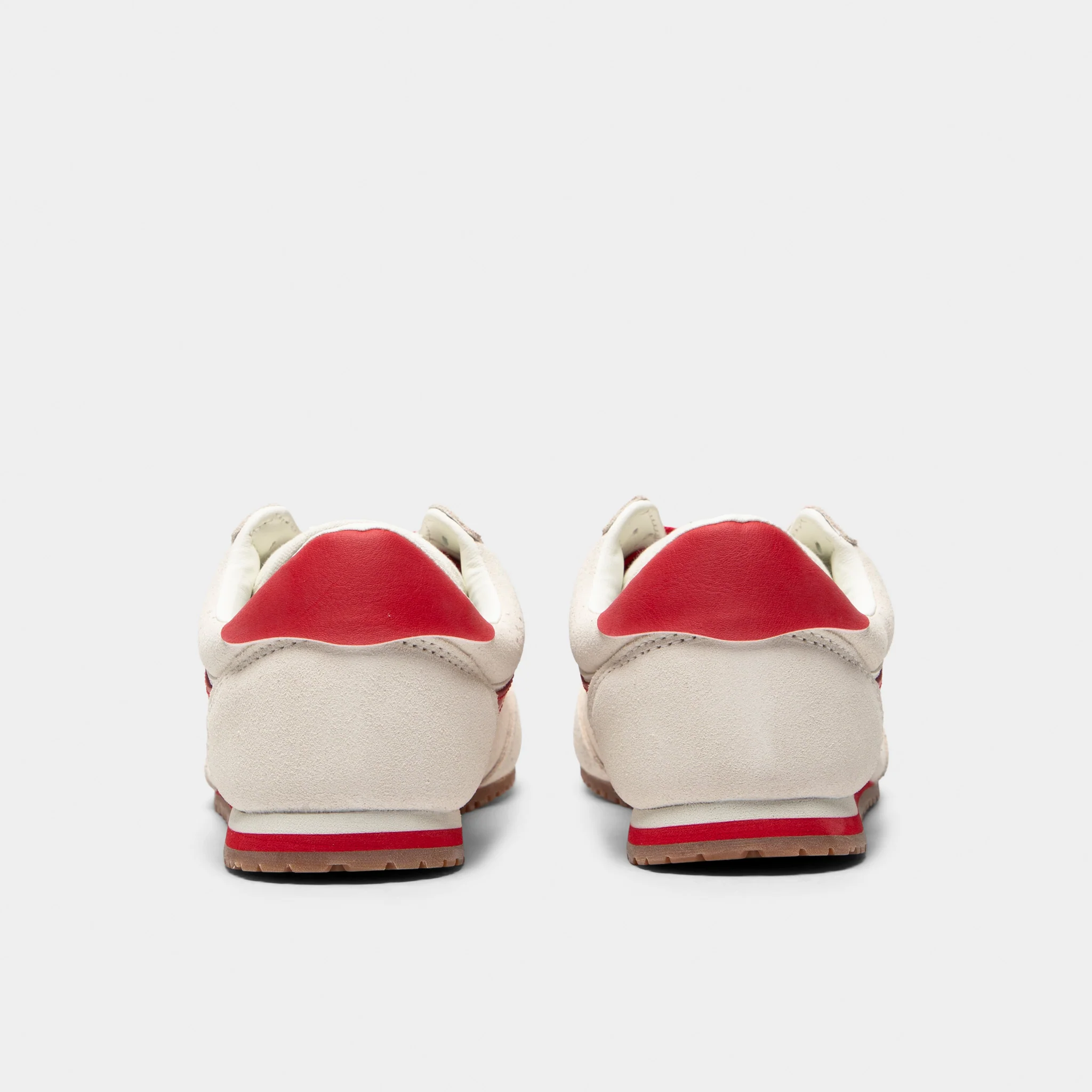 Vans Super Lowpro Suede Marshmallow / Racing Red - Image 4